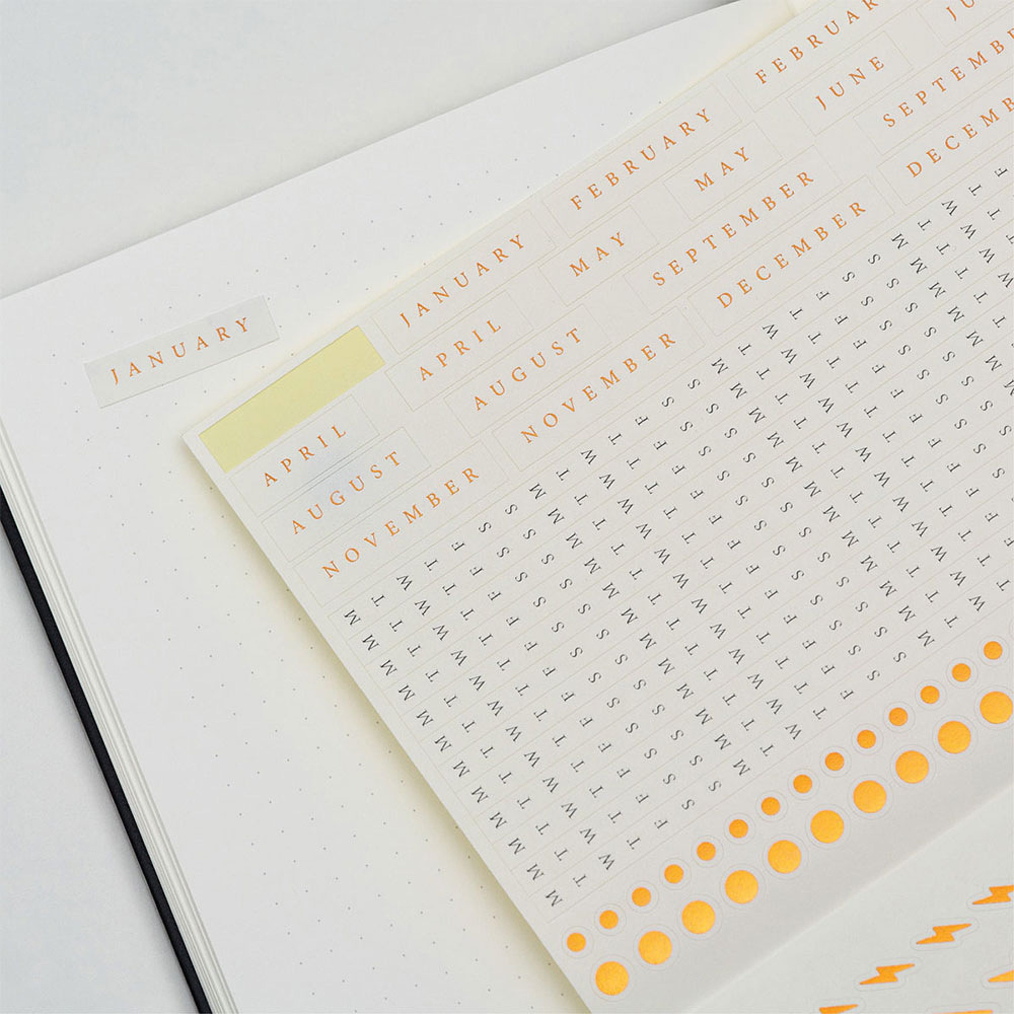 Bullet Journal anteckningsbok inbunden prickad A5