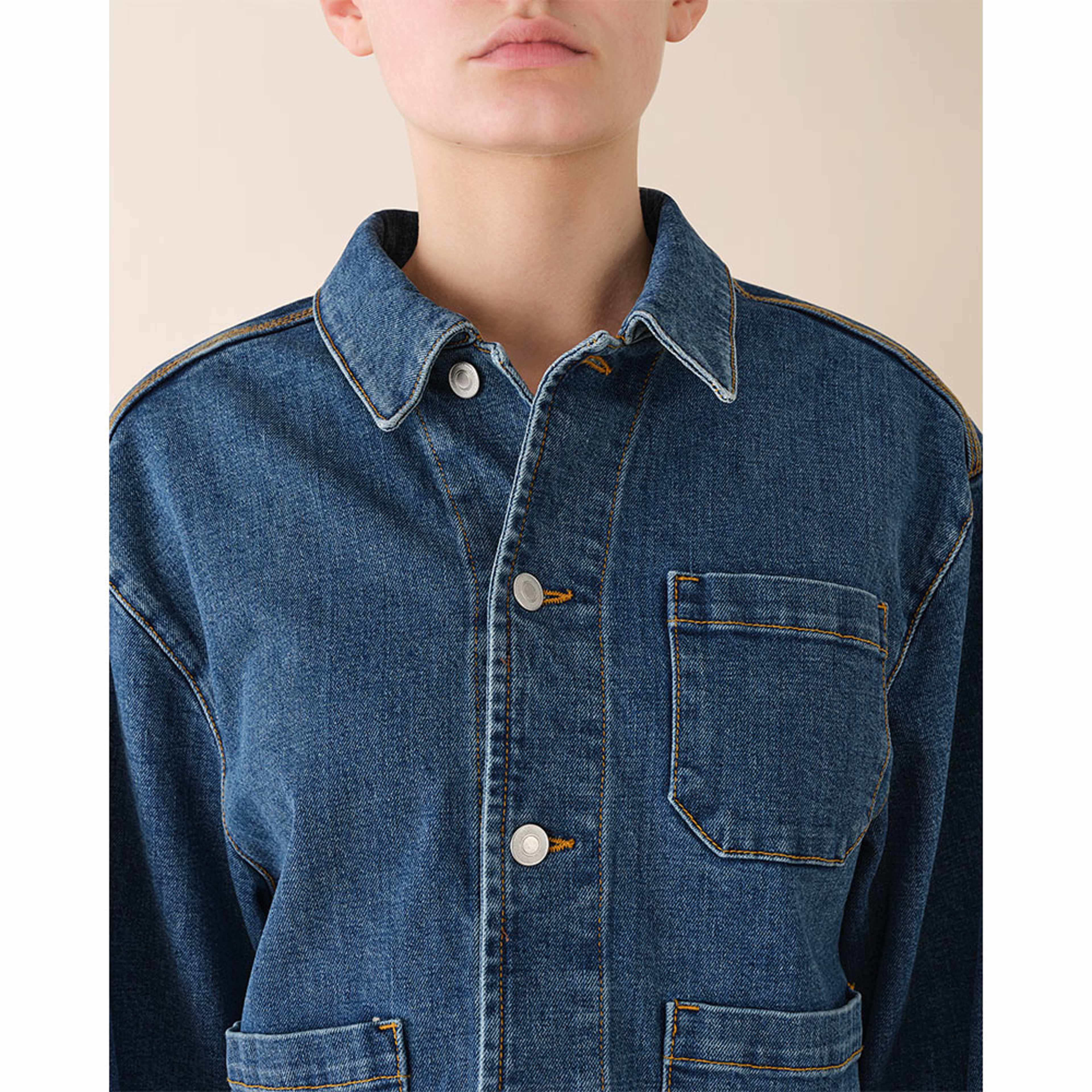 Aya Worker Jacket, från Jeanerica, i färgen Vintage 62. Klicka för att öppna bilden i stort format