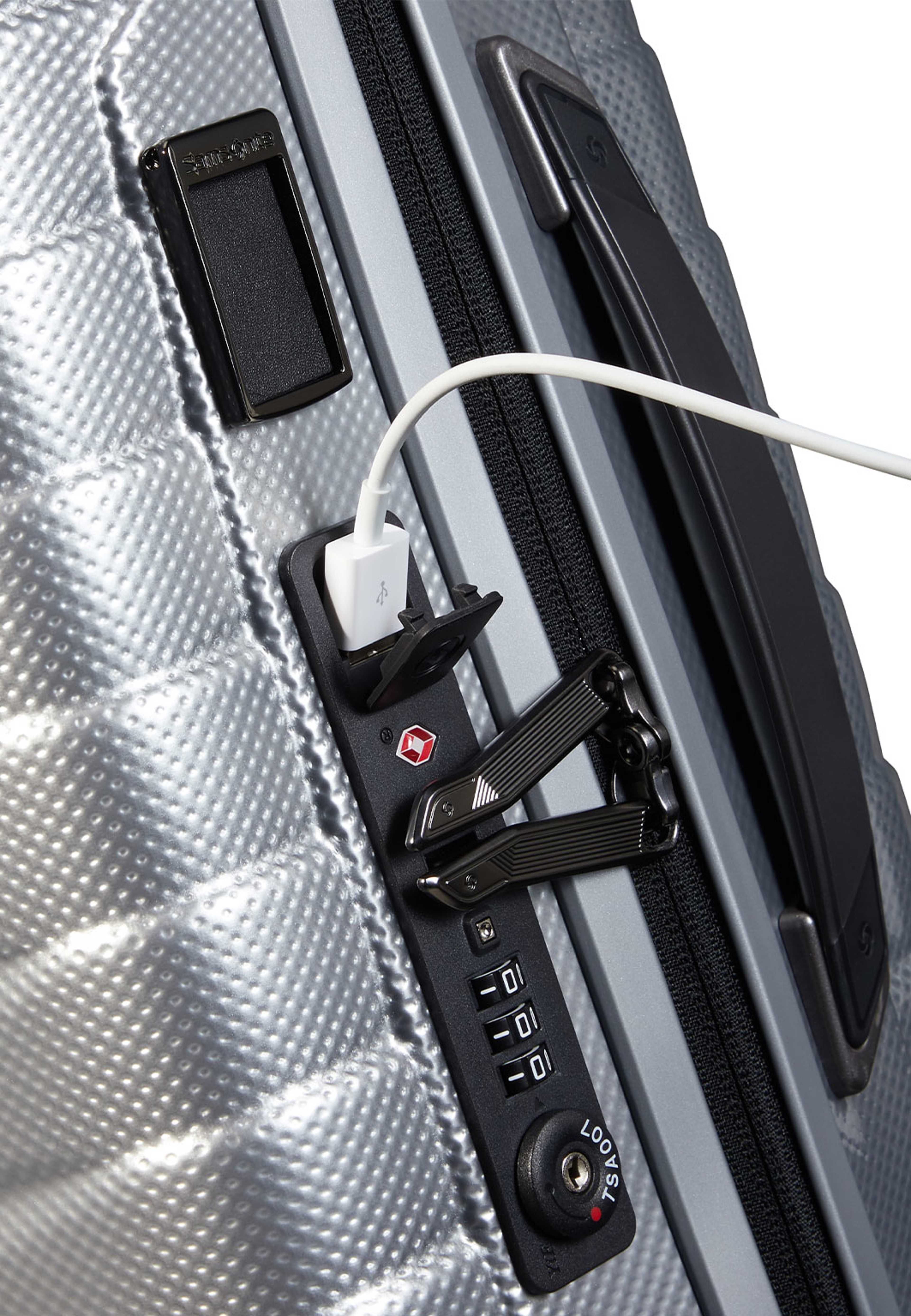 Proxis Kabinväska med 4 hjul 55 cm, från Samsonite, i färgen Silver. Klicka för att öppna bilden i stort format