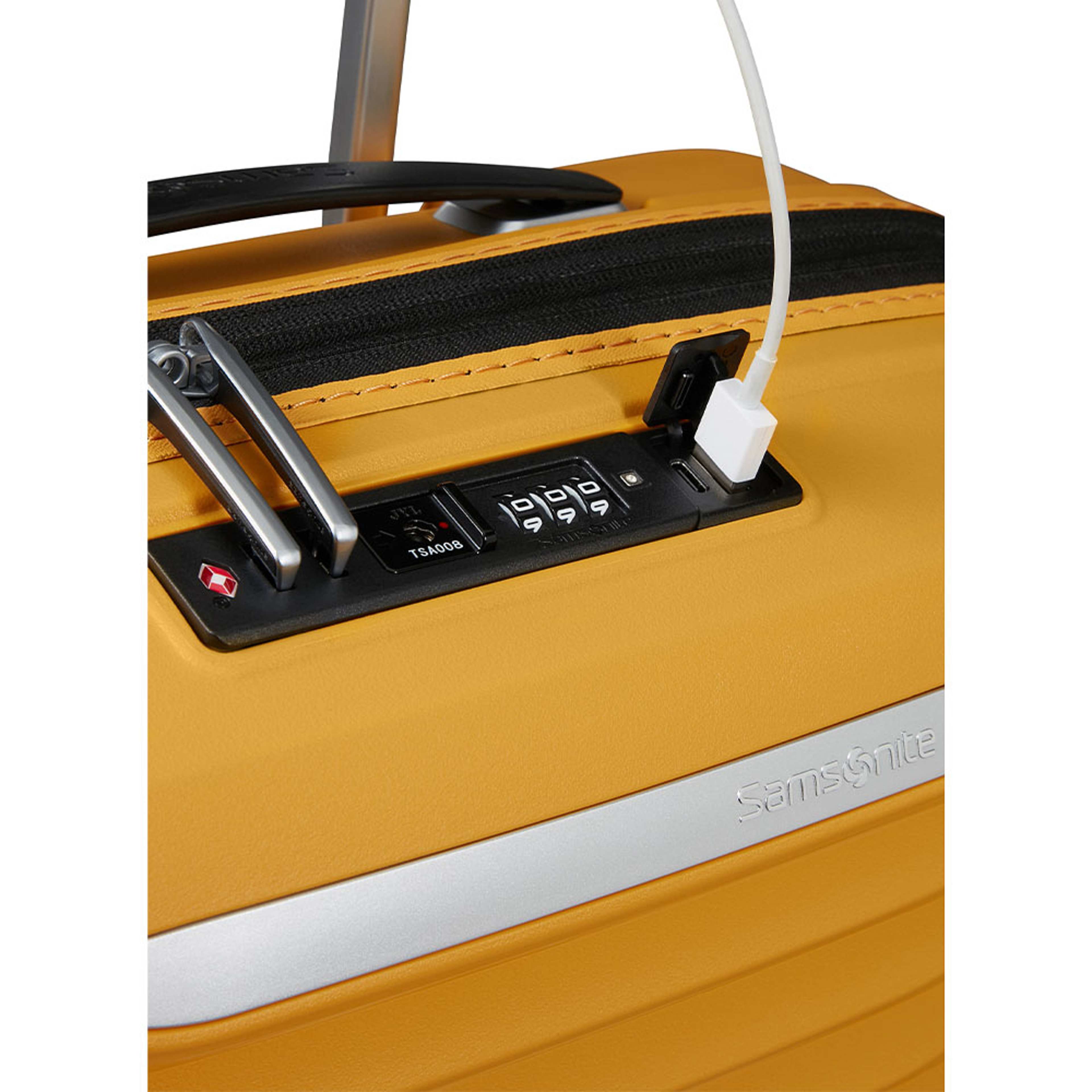 Upscape Kabinväska med 4 hjul 55 cm, från Samsonite, i färgen Yellow. Klicka för att öppna bilden i stort format