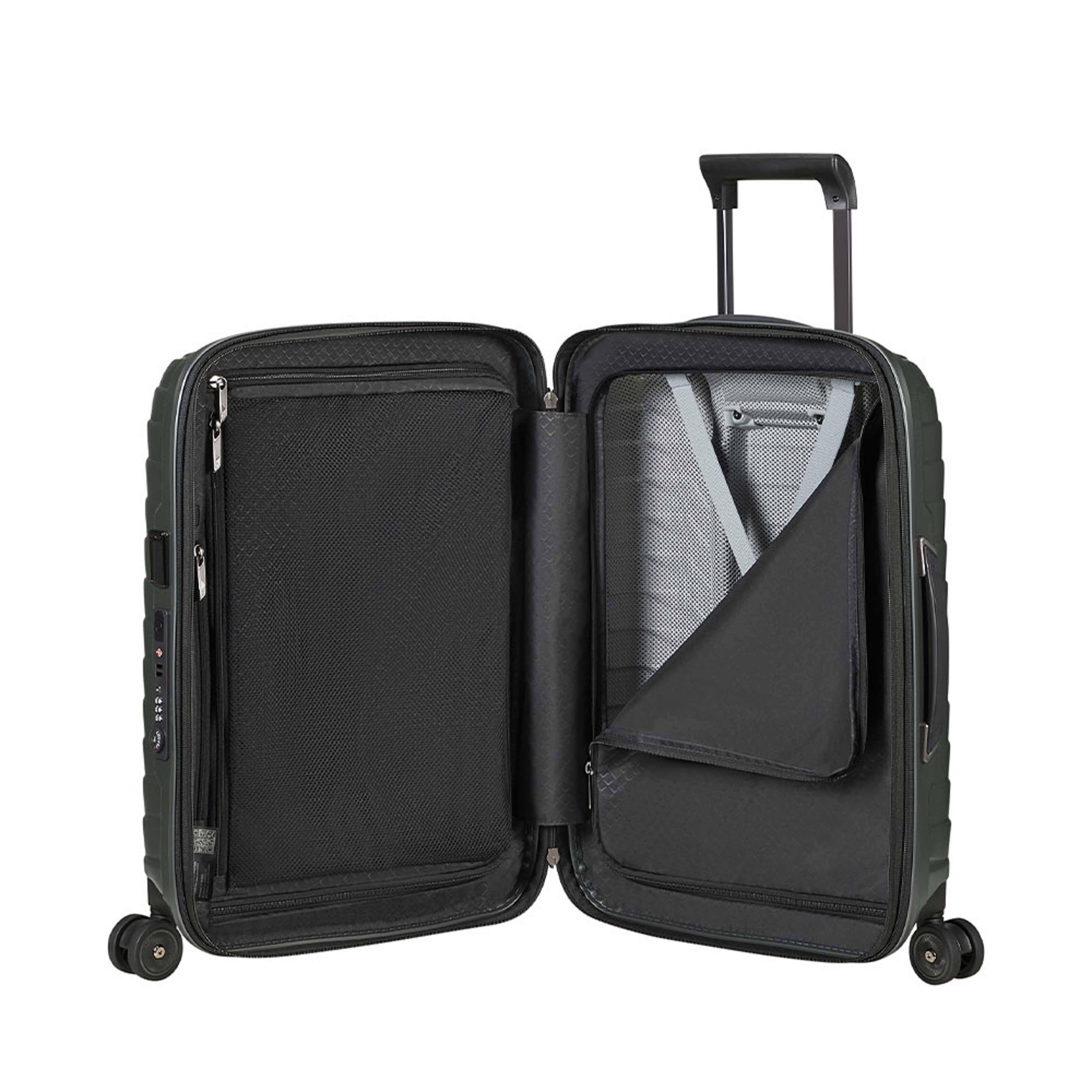 Proxis Kabinväska med 4 hjul 55 cm, från Samsonite, i färgen Matt Climbing Ivy. Klicka för att öppna bilden i stort format