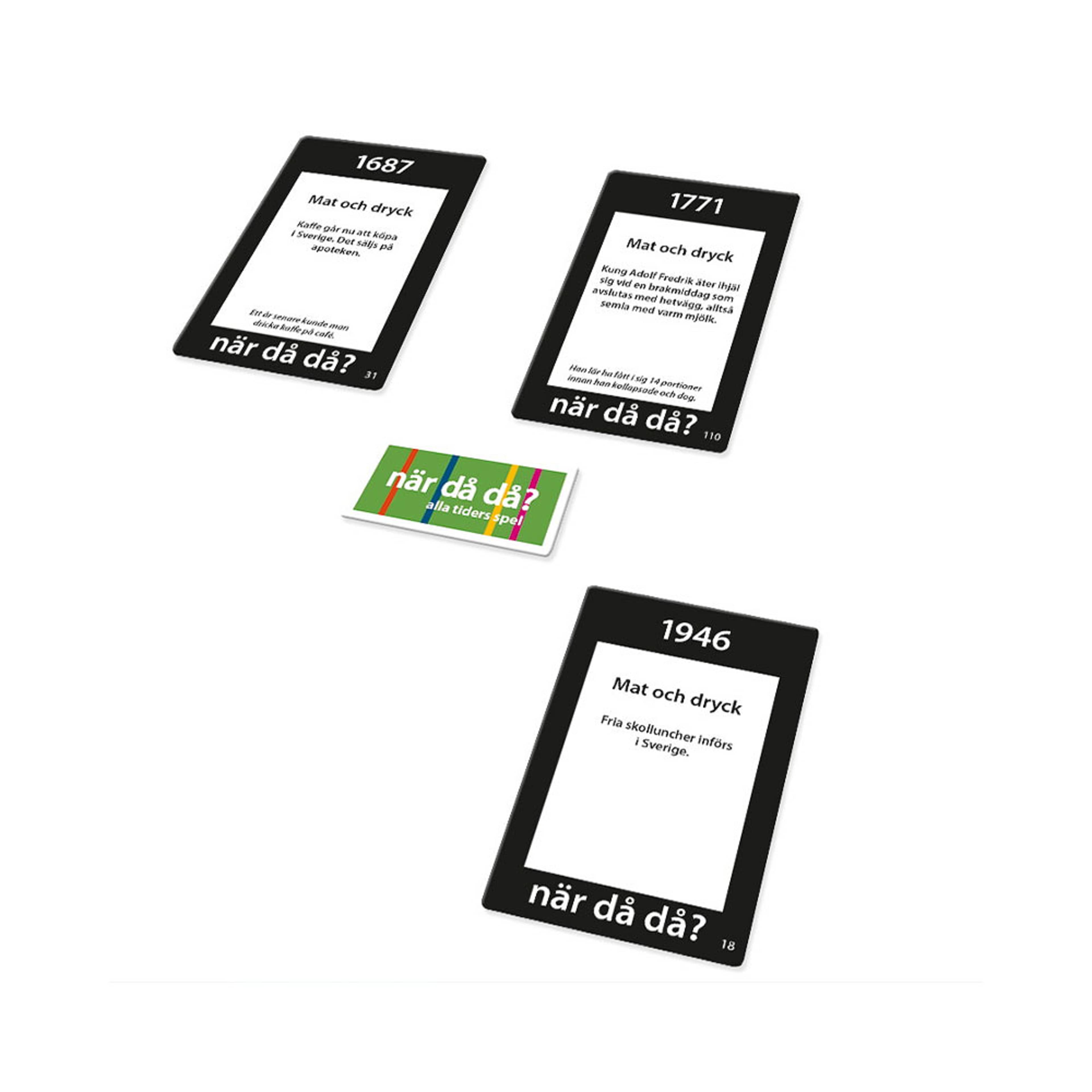 SPEL NÄR DÅ DÅ? POCKET - MAT OCH DRYCK
Spel - När Då Då? Pocket - Mat och Dryck, från KÄRNAN, i färgen Grönt. Klicka för att öppna bilden i stort format