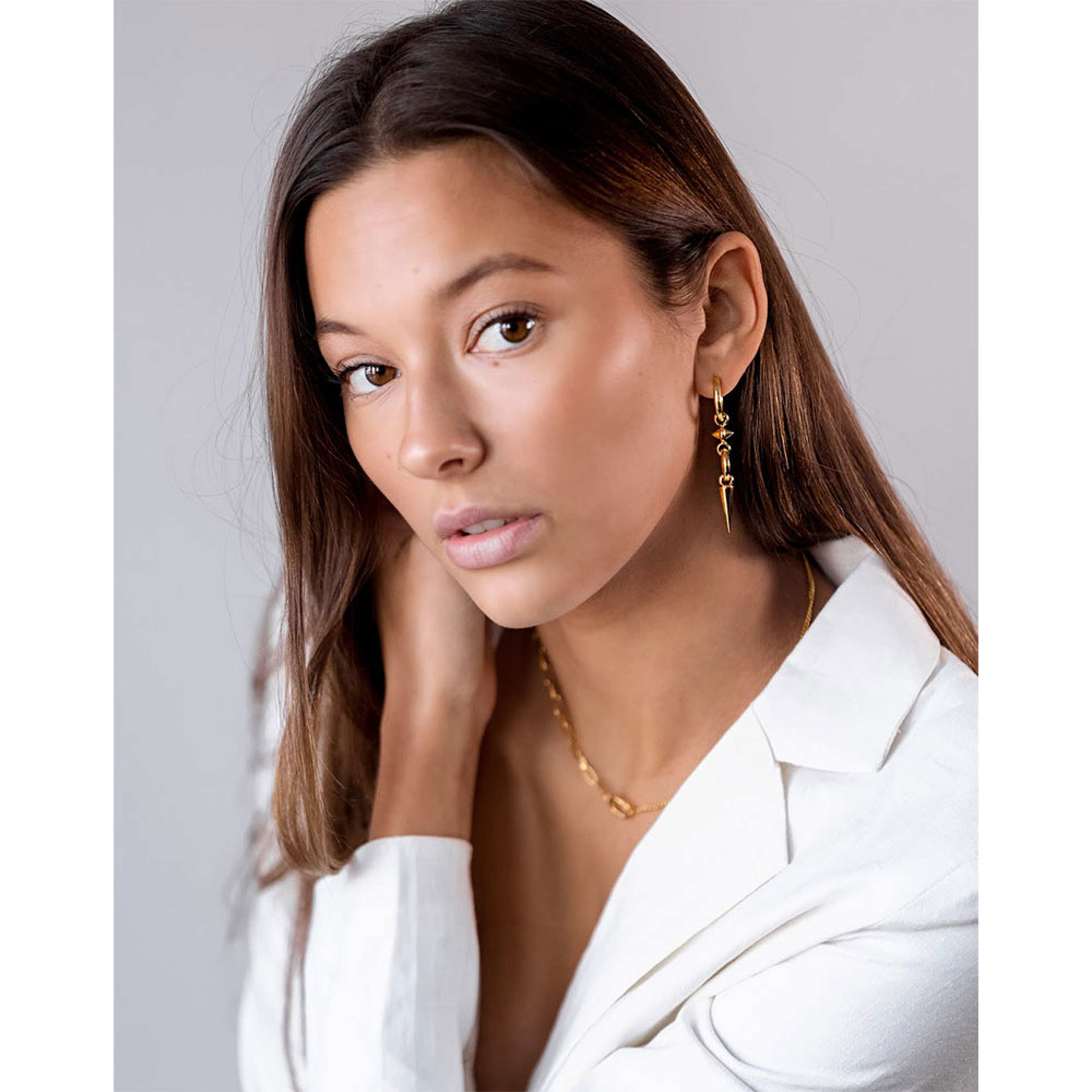 Juno Long Single Earring Gold