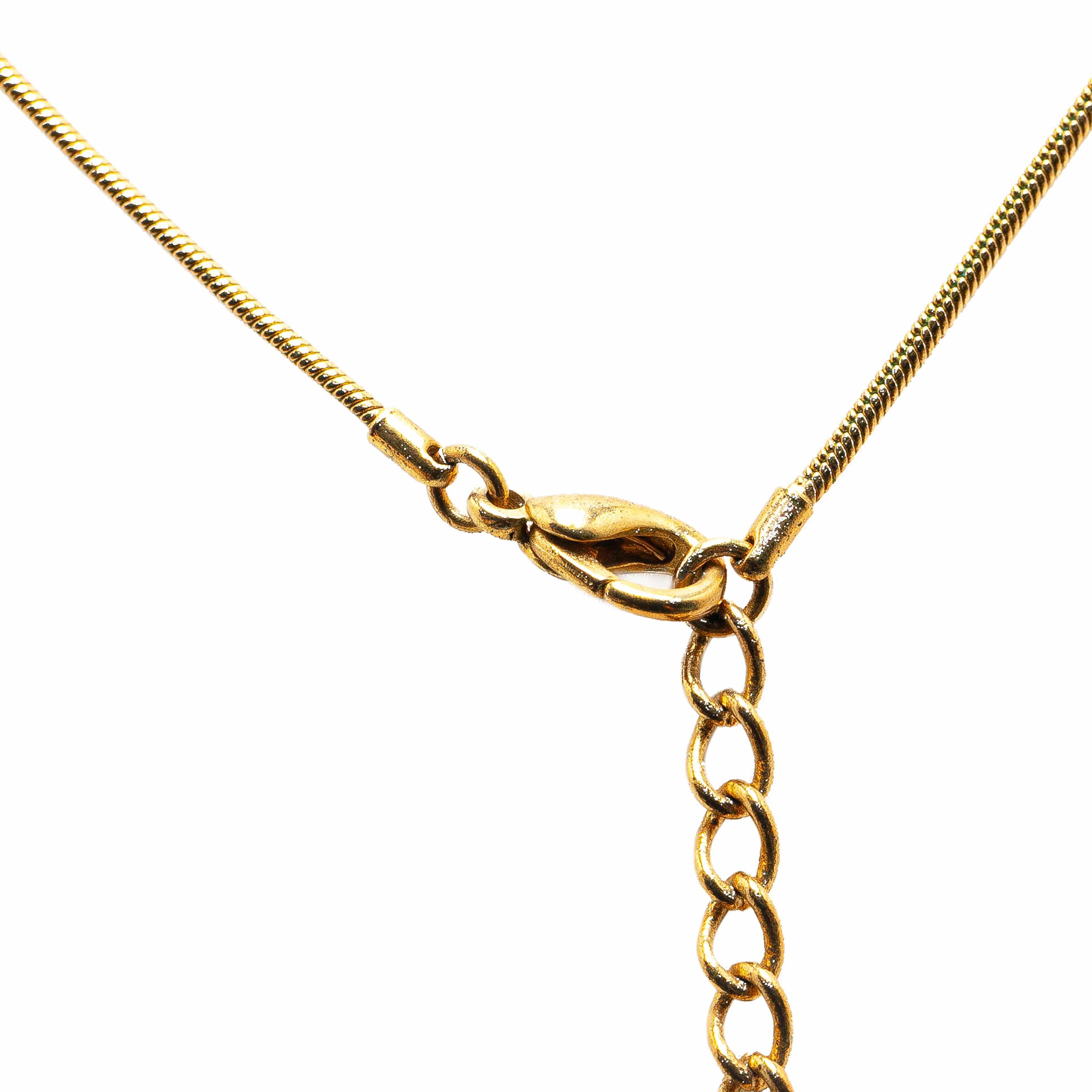 Dior Gold Plated Key Pendant Necklace