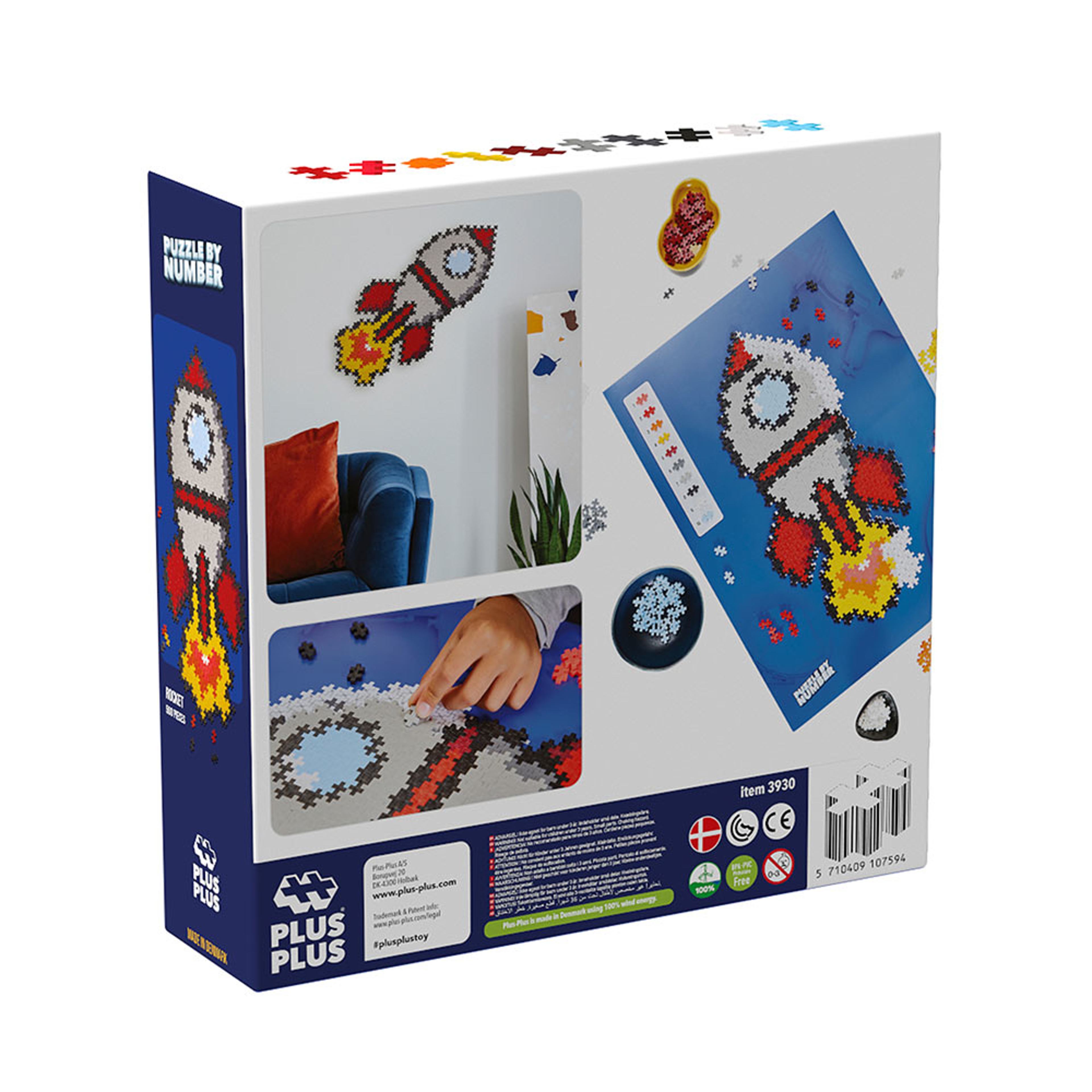 PLUS PLUS Puzzle By Number Rocket 500pcs