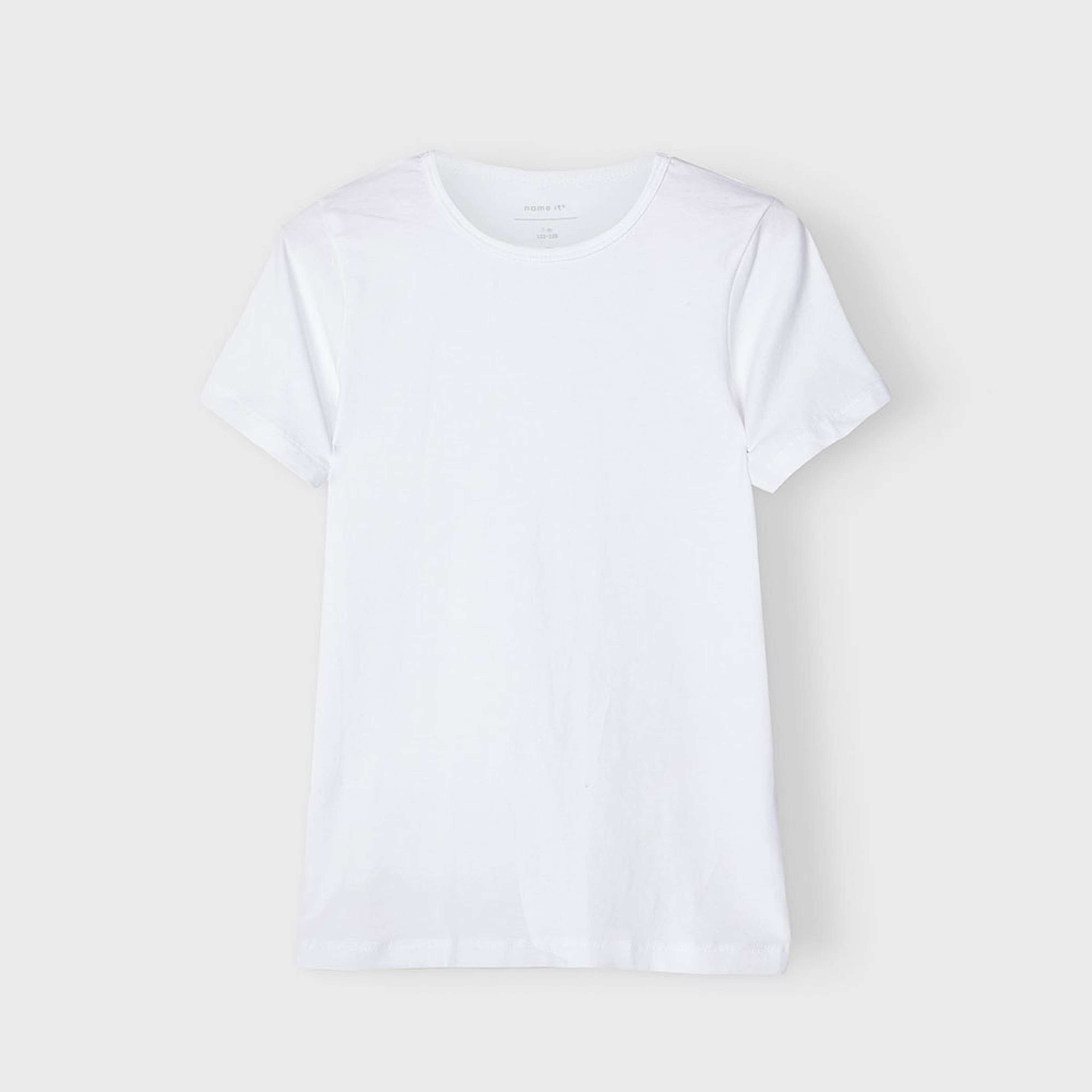 NKMT-SHIRT SLIM 2P, från Name It, i färgen Bright White. Klicka för att öppna bilden i stort format