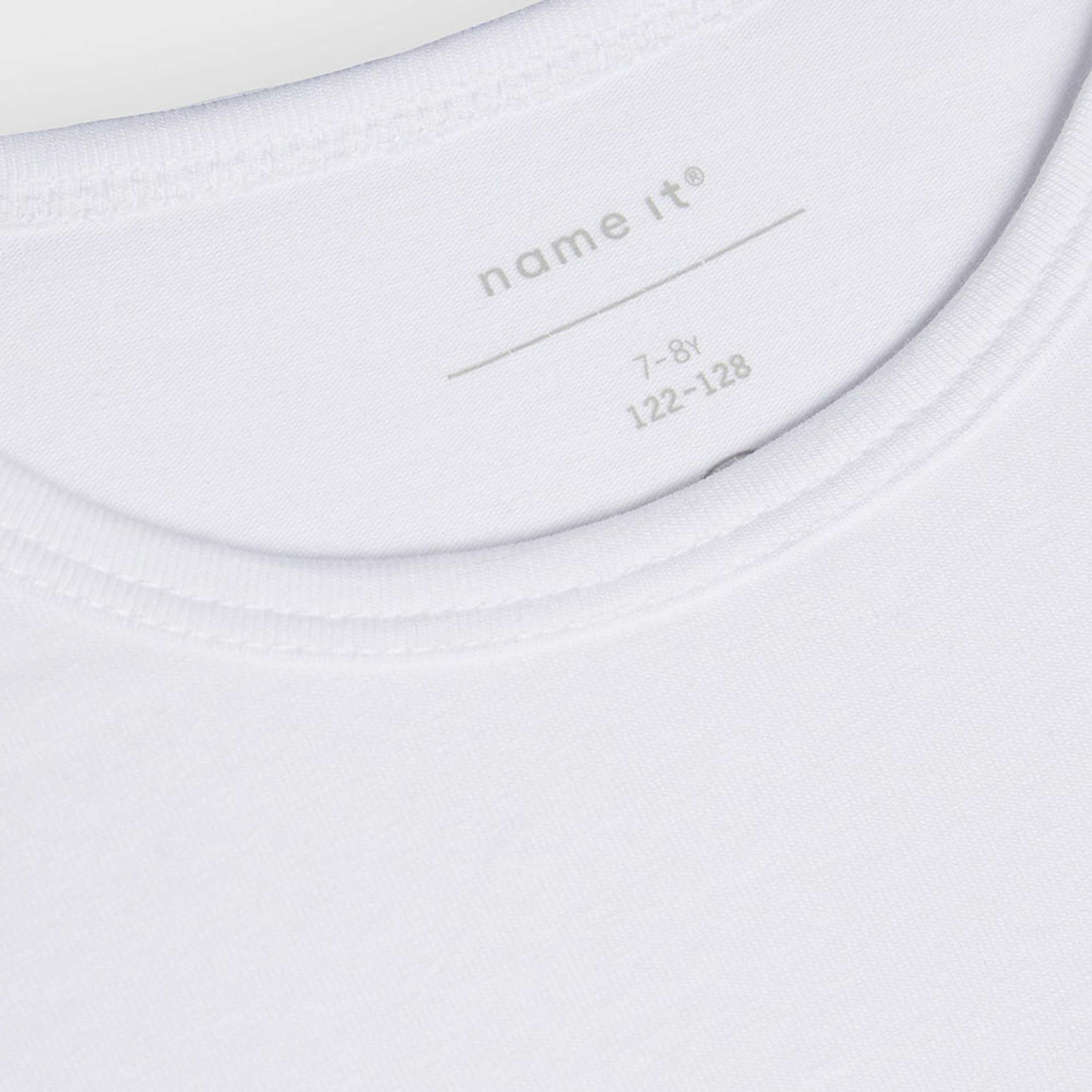 NKMT-SHIRT SLIM 2P, från Name It, i färgen Bright White. Klicka för att öppna bilden i stort format