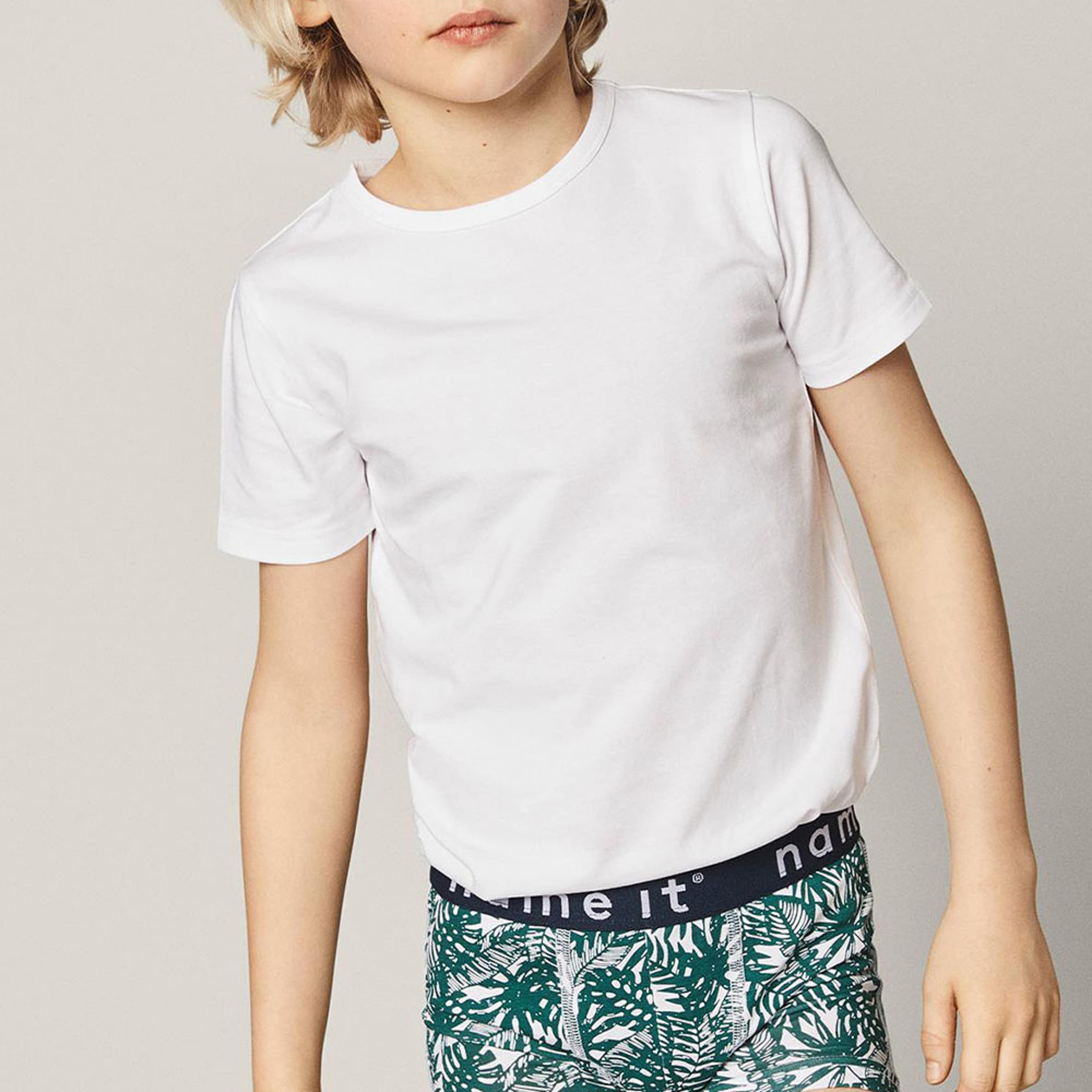 NKMT-SHIRT SLIM 2P, från Name It, i färgen Bright White. Klicka för att öppna bilden i stort format