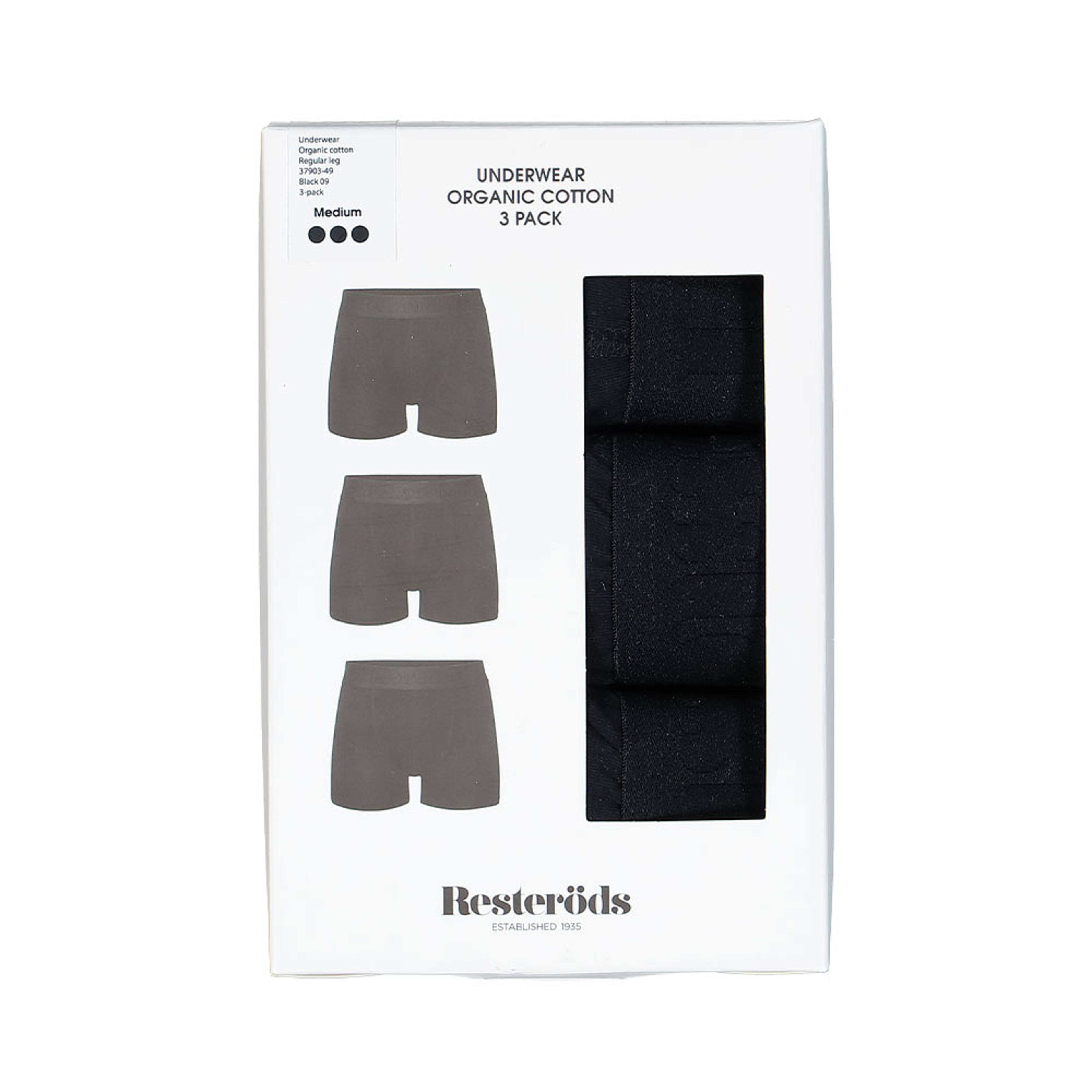 Boxer Organic Cotton 3-pack GOTS - Regular leg
