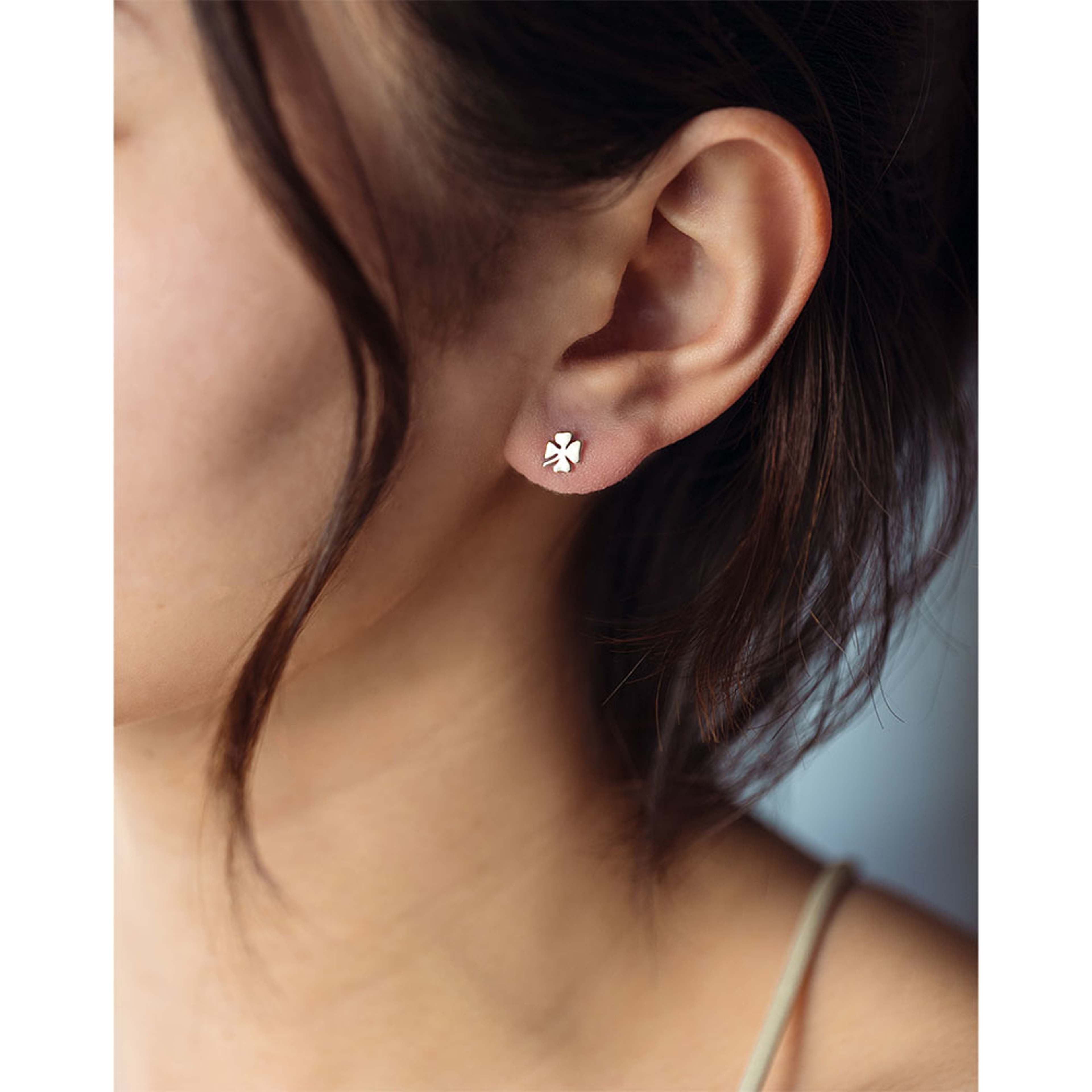 Bring Me Luck Stud Earrings Silver