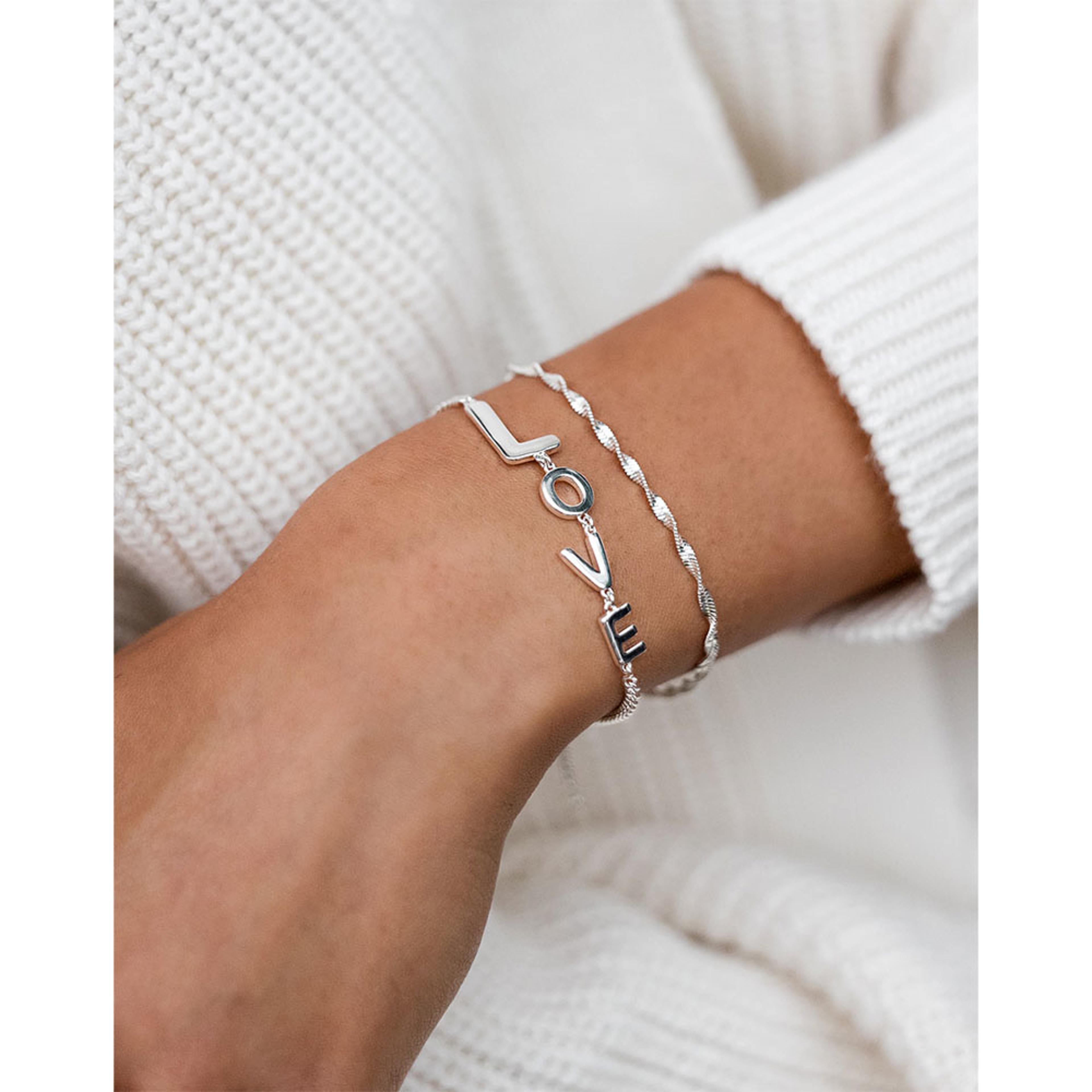 Herringbone Twisted Bracelet Silver