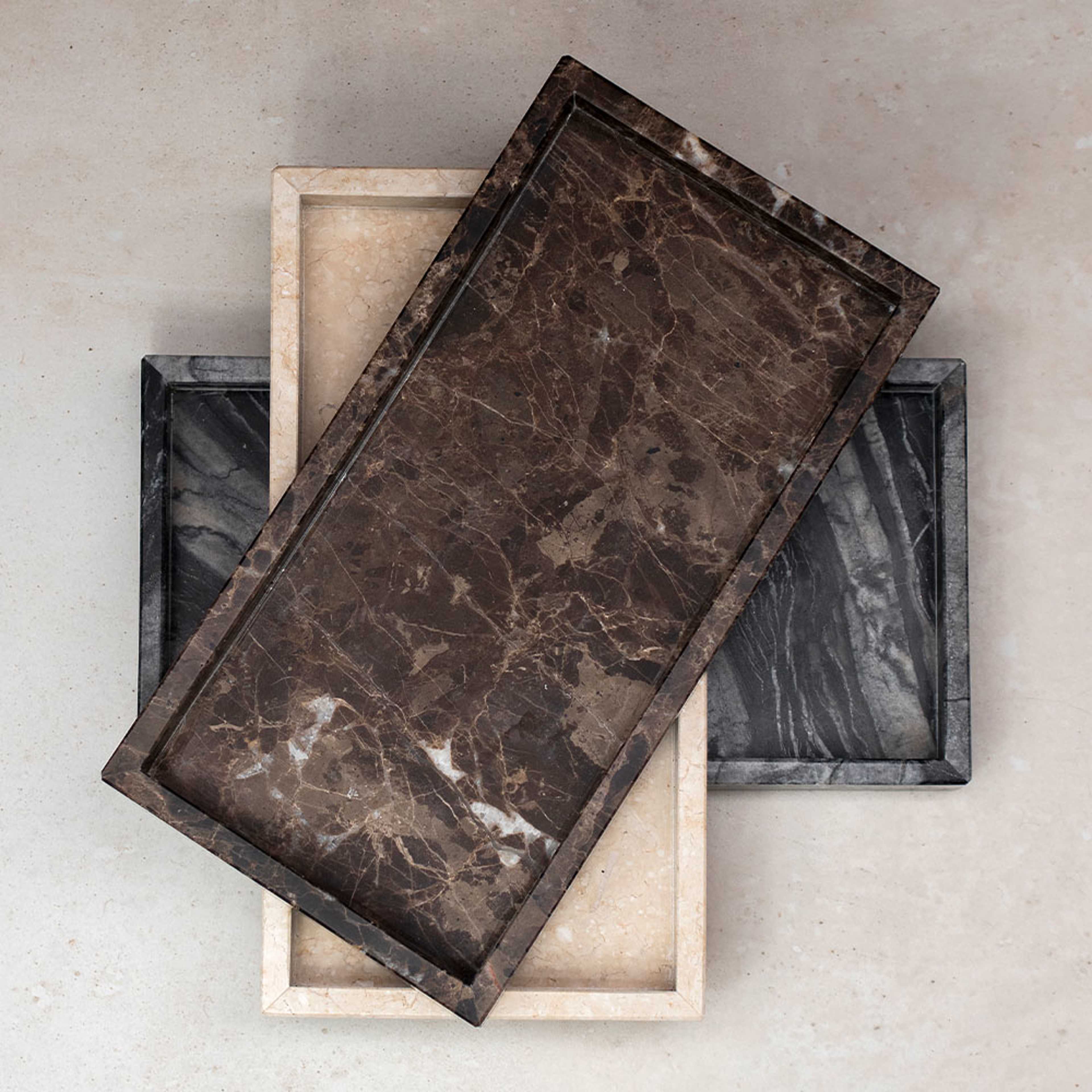MARBLE bricka brun