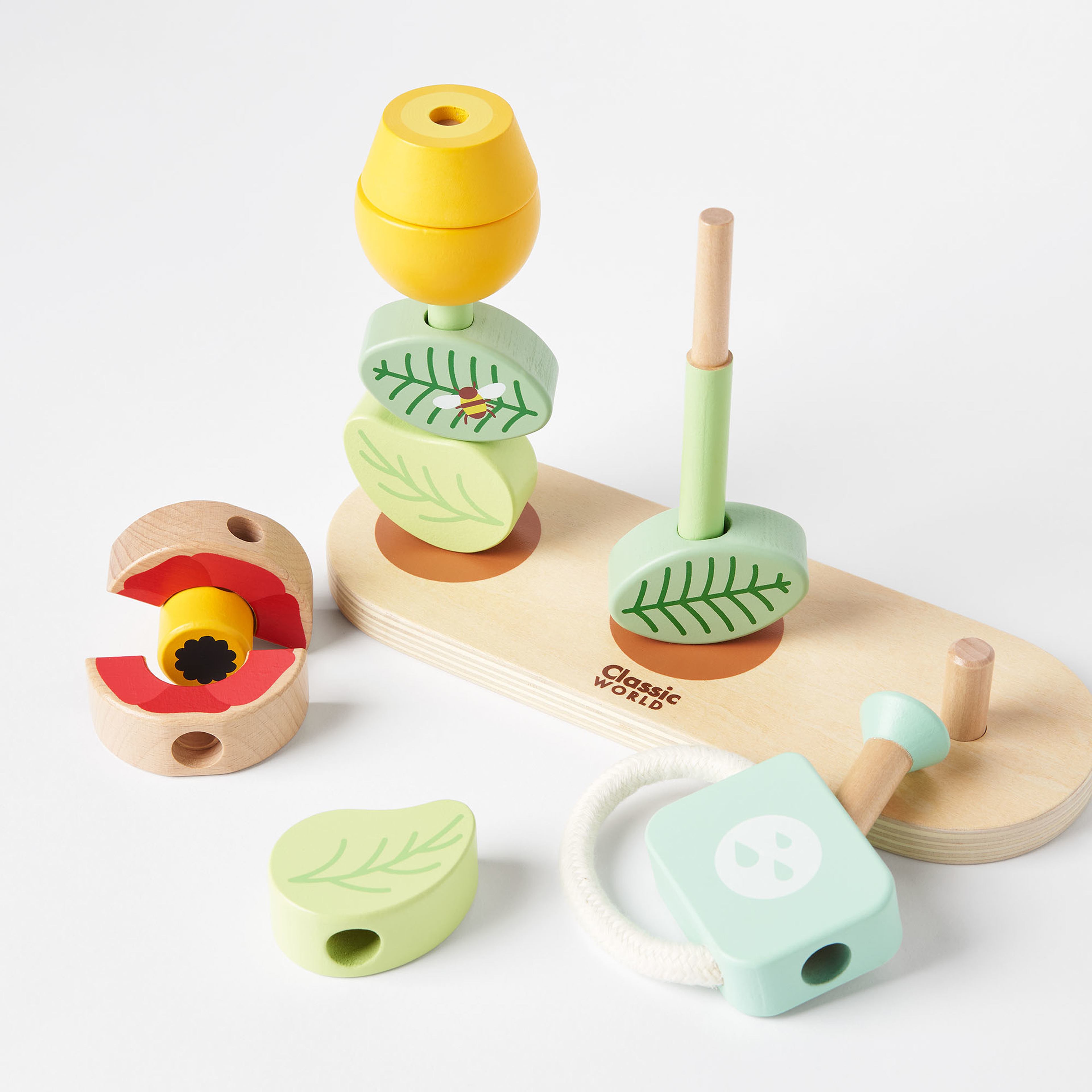 Stapelleksak med blommor, från Classic, i färgen Multicolour. Klicka för att öppna bilden i stort format