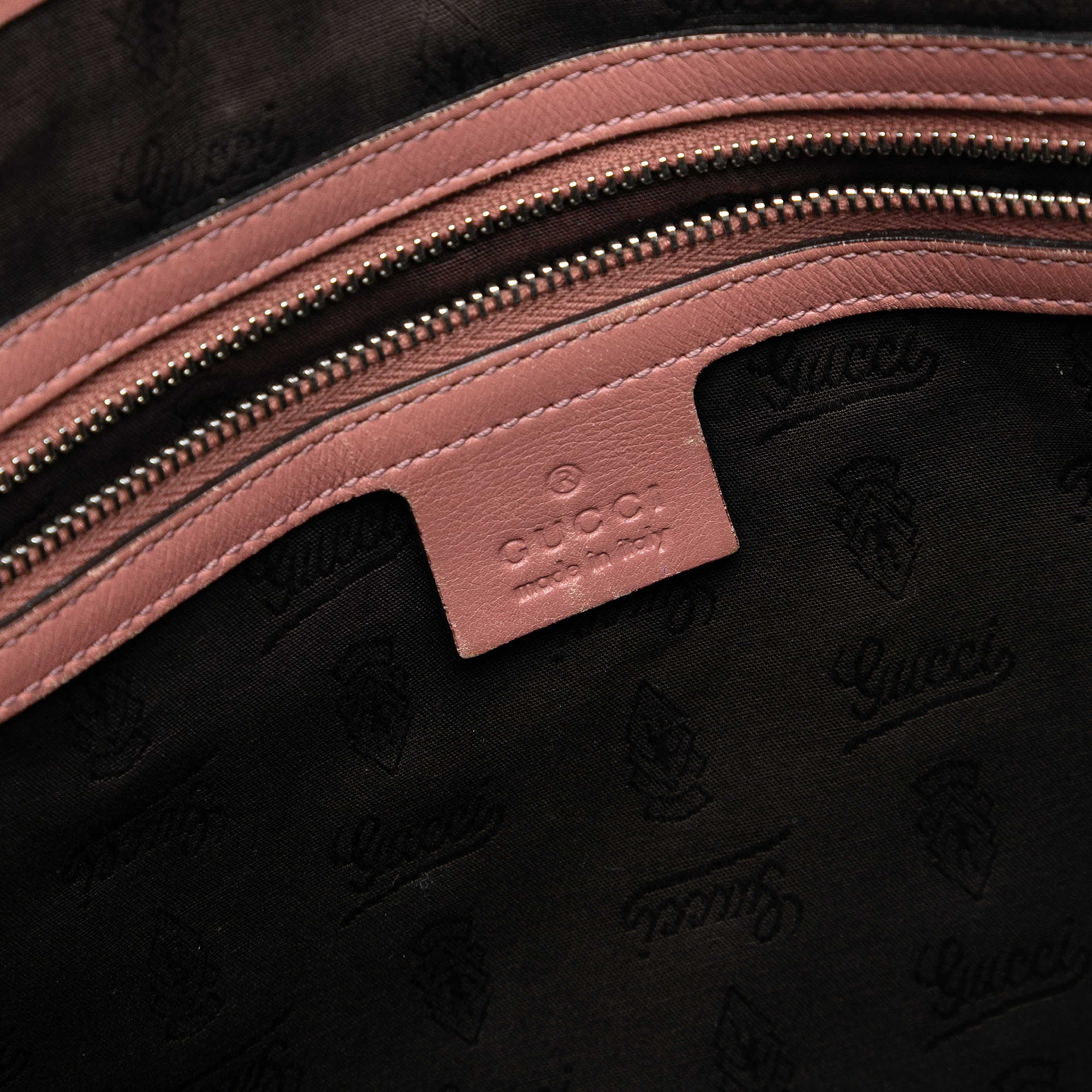 Gucci Guccissima Twins Tote, från Luxclusif, i färgen pink. Klicka för att öppna bilden i stort format