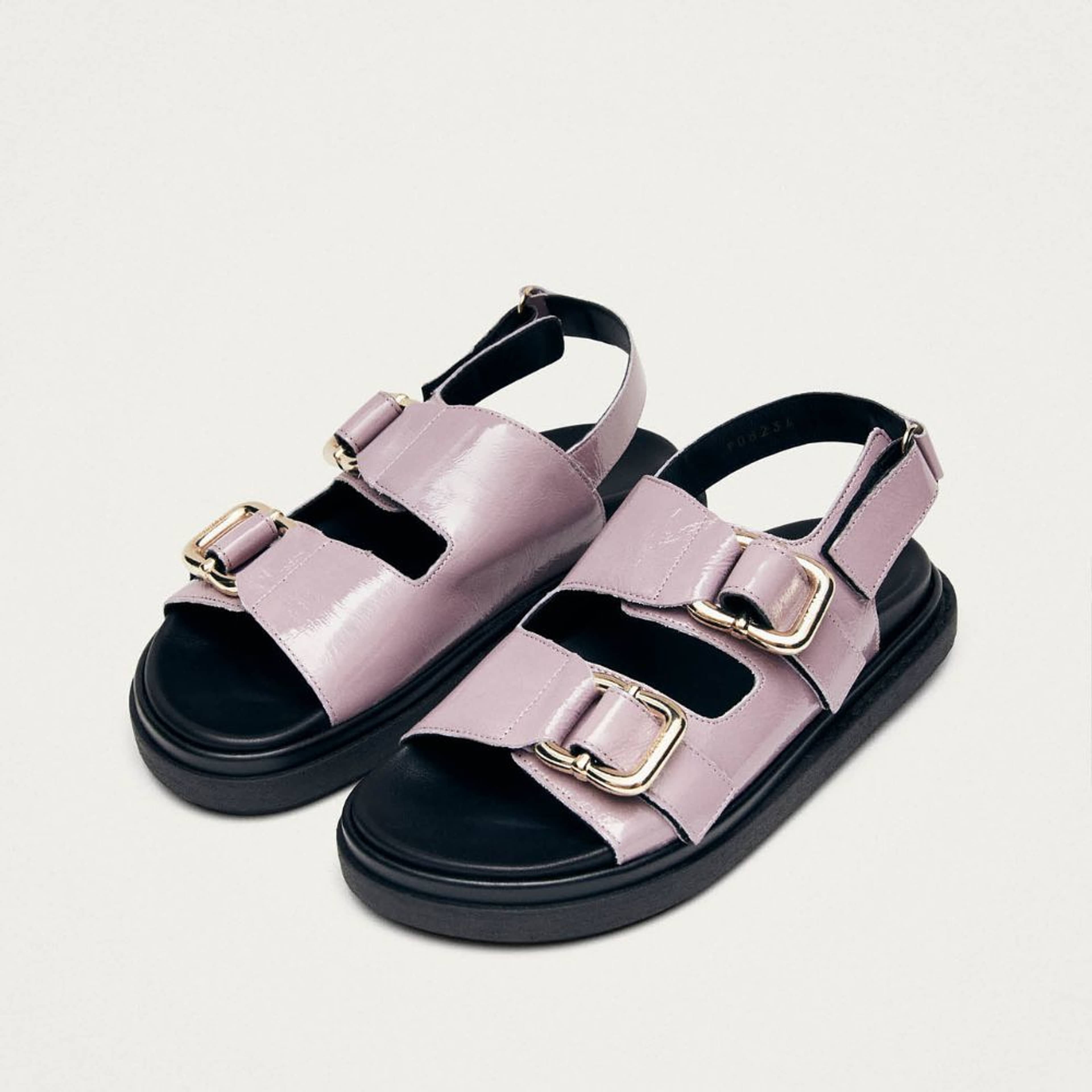 Harper Onix Malva Leather Sandals