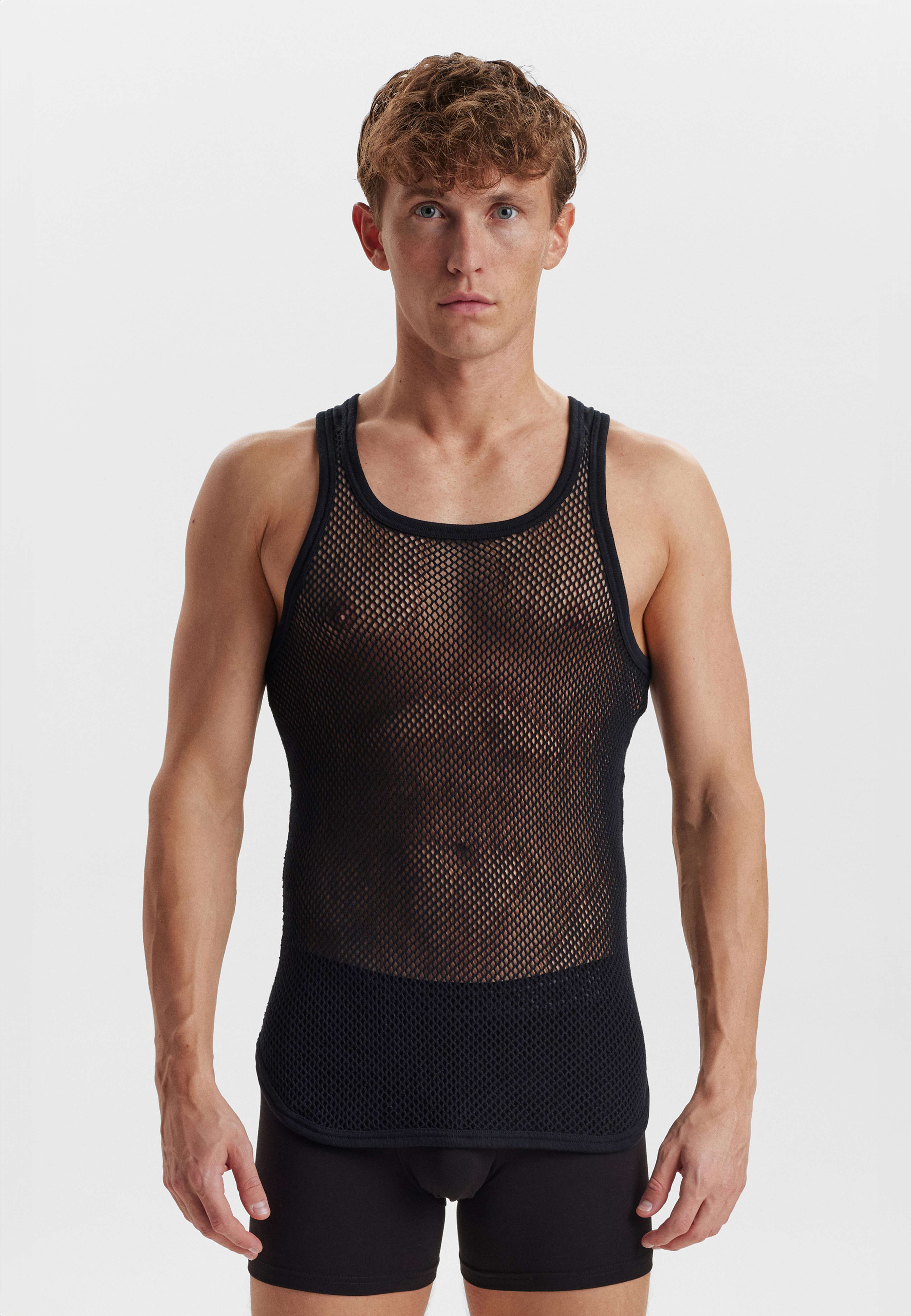 3-pack Underställströja Singlet "mesh" | Merinoull | Svart