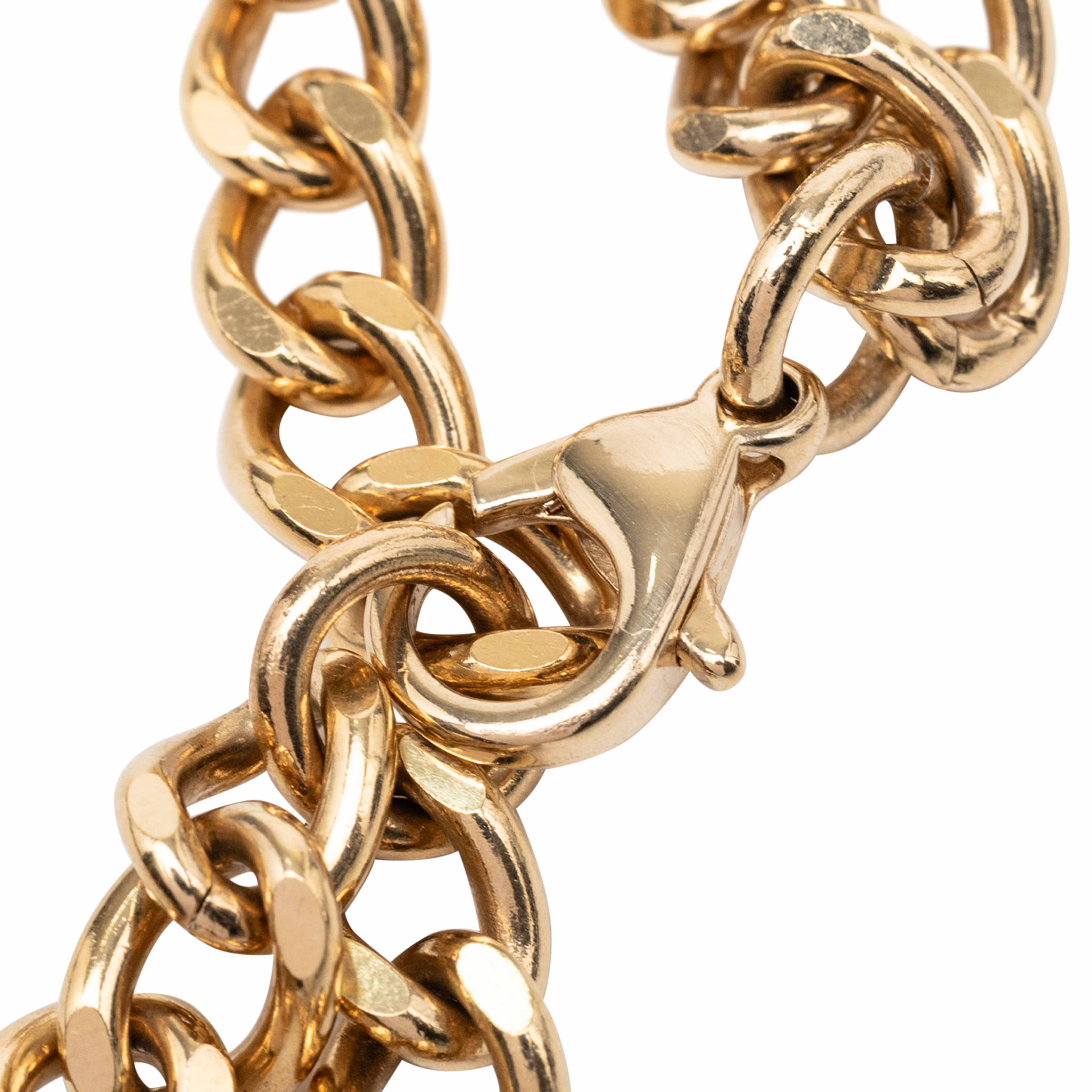 Chanel Gold Plated Strass Coco Plaque Double Chain Belt, från Luxclusif, i färgen guld. Klicka för att öppna bilden i stort format