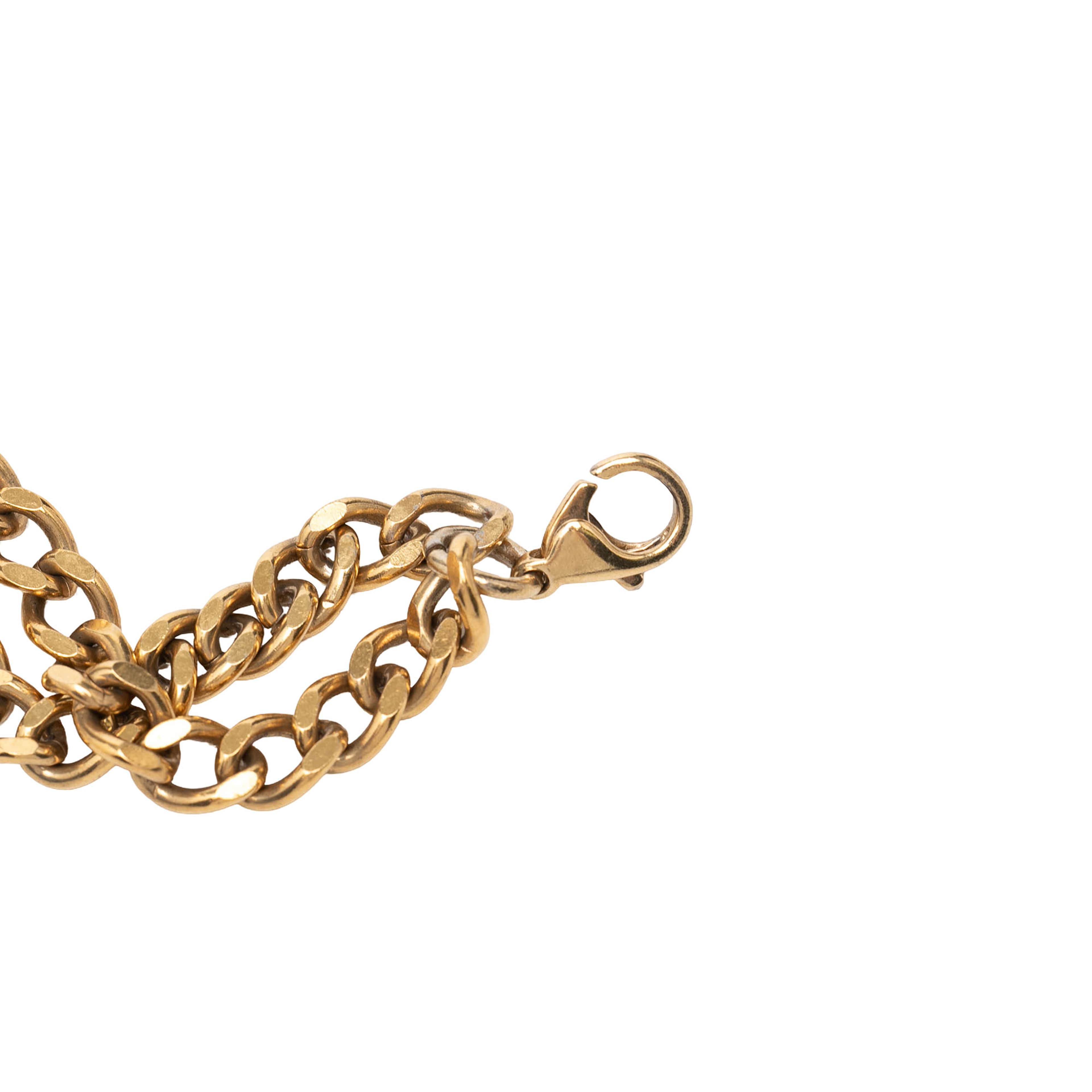 Chanel Cc Gold Plated Strass Coco Plaque Double Chain Belt, från Luxclusif, i färgen guld. Klicka för att öppna bilden i stort format