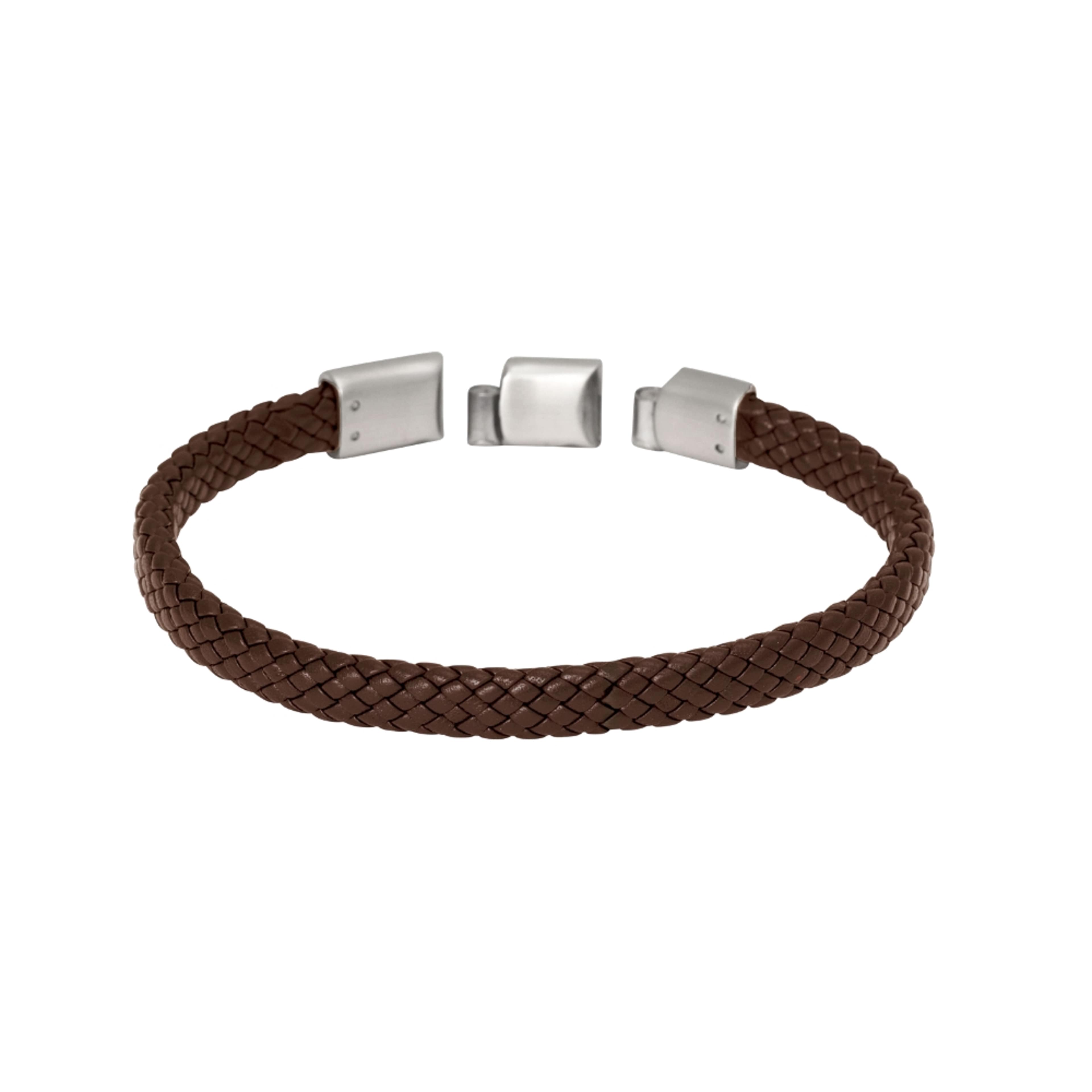 Lamin Läderarmband, från by BILLGREN, i färgen brown/steel. Klicka för att öppna bilden i stort format