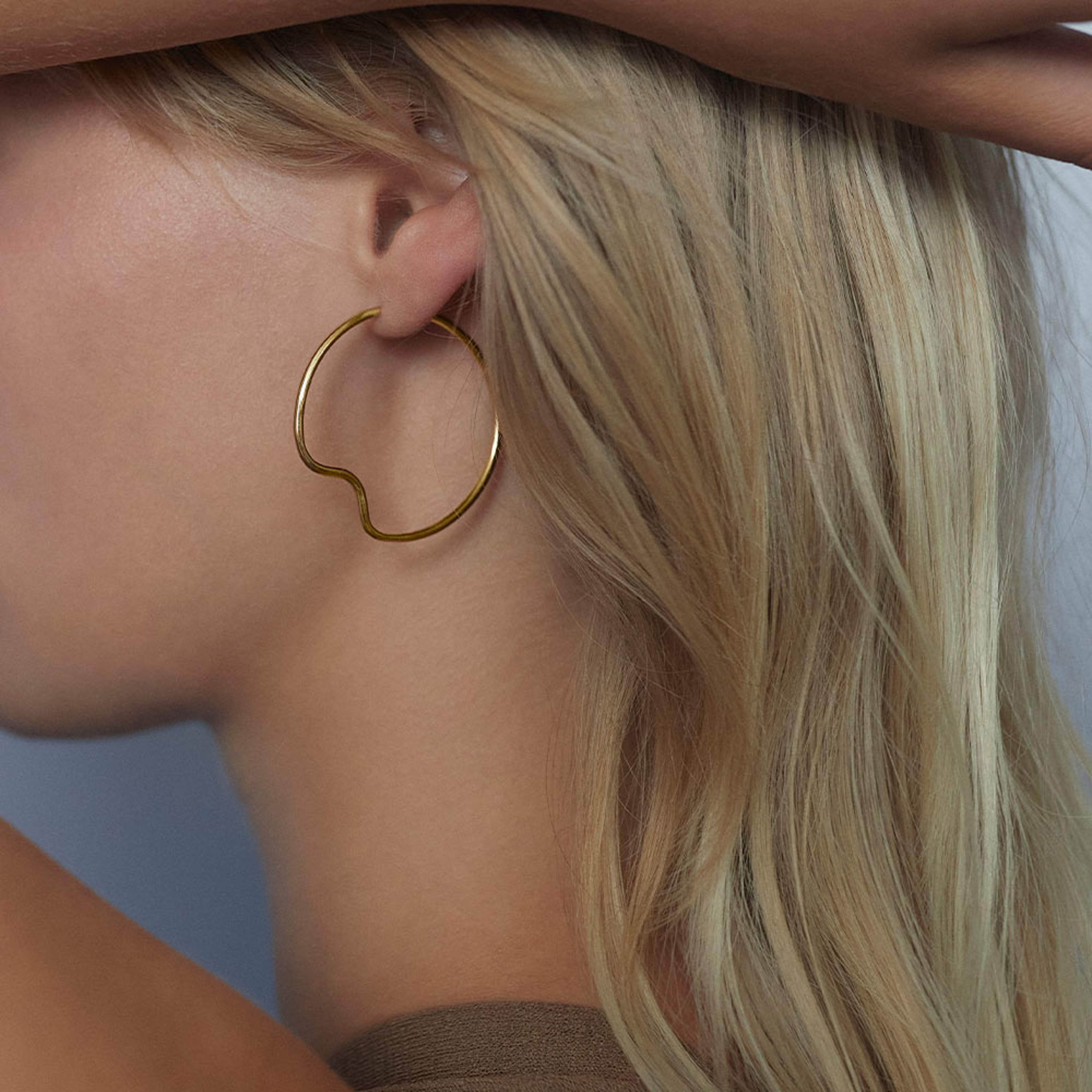 Copenhagen 35 Hoop Goldplated Silver