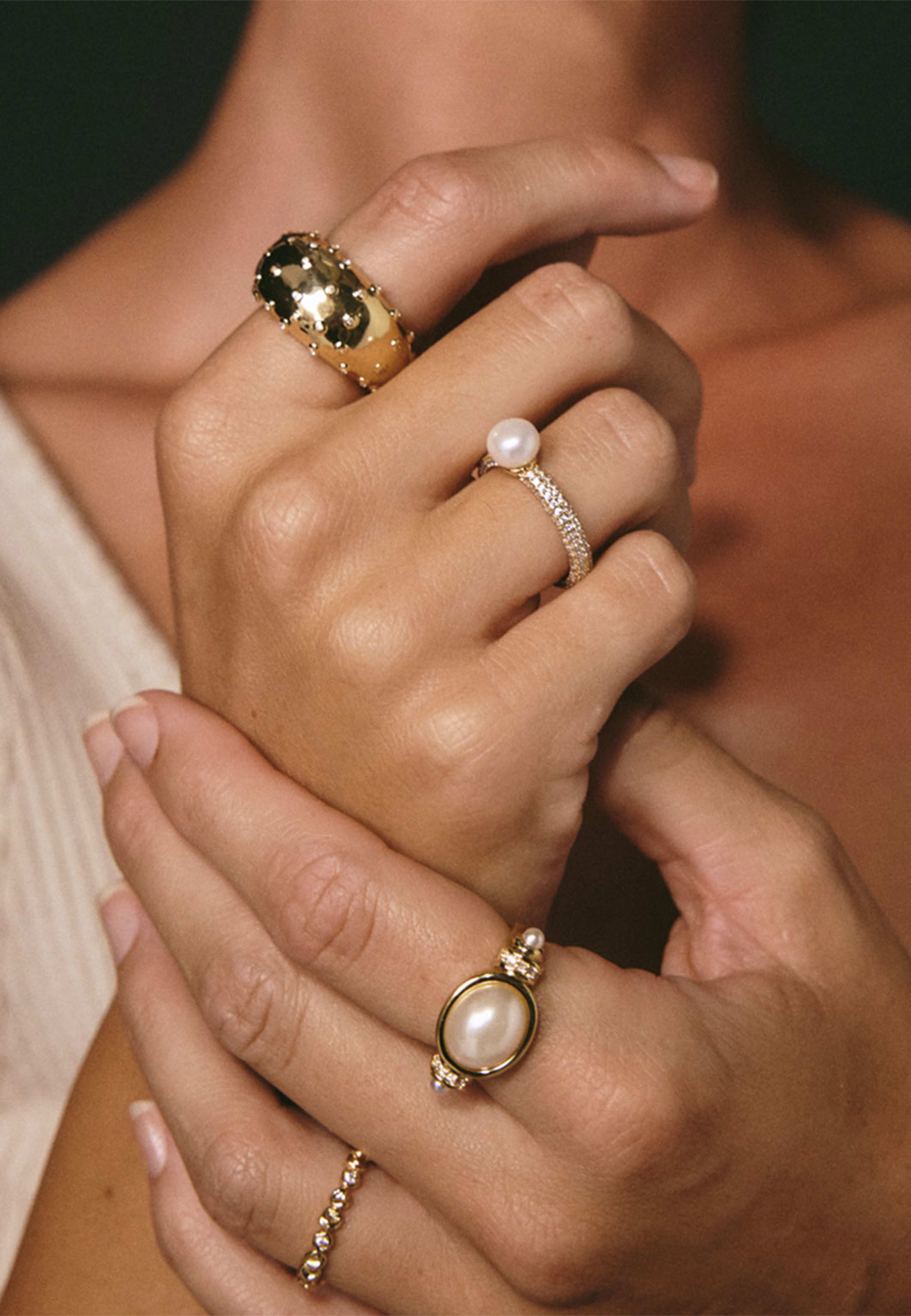 Pearl Pave Amalfi Ring