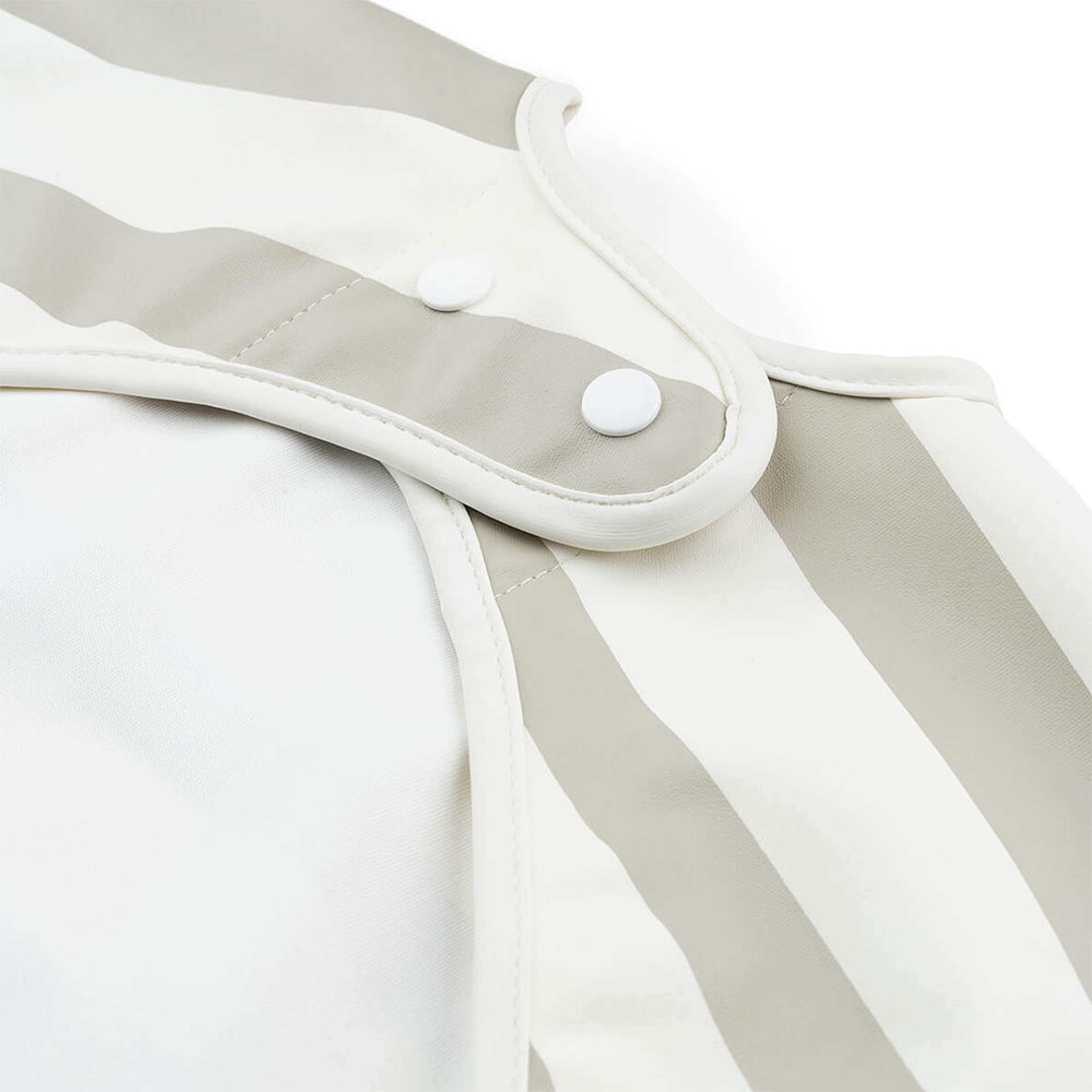 Sleeved pocket bib Stripes Sand