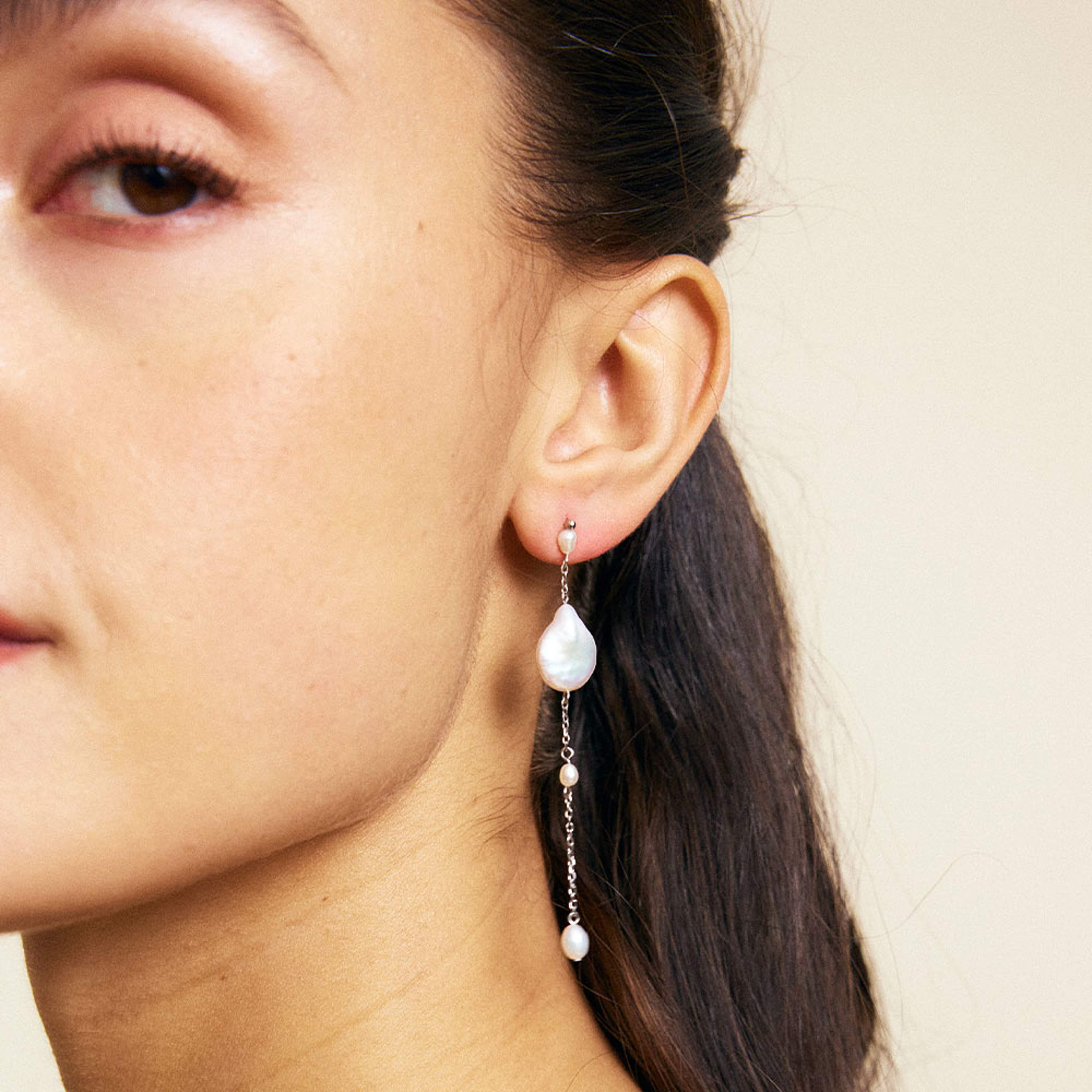 Ocean Earrings L Steel
