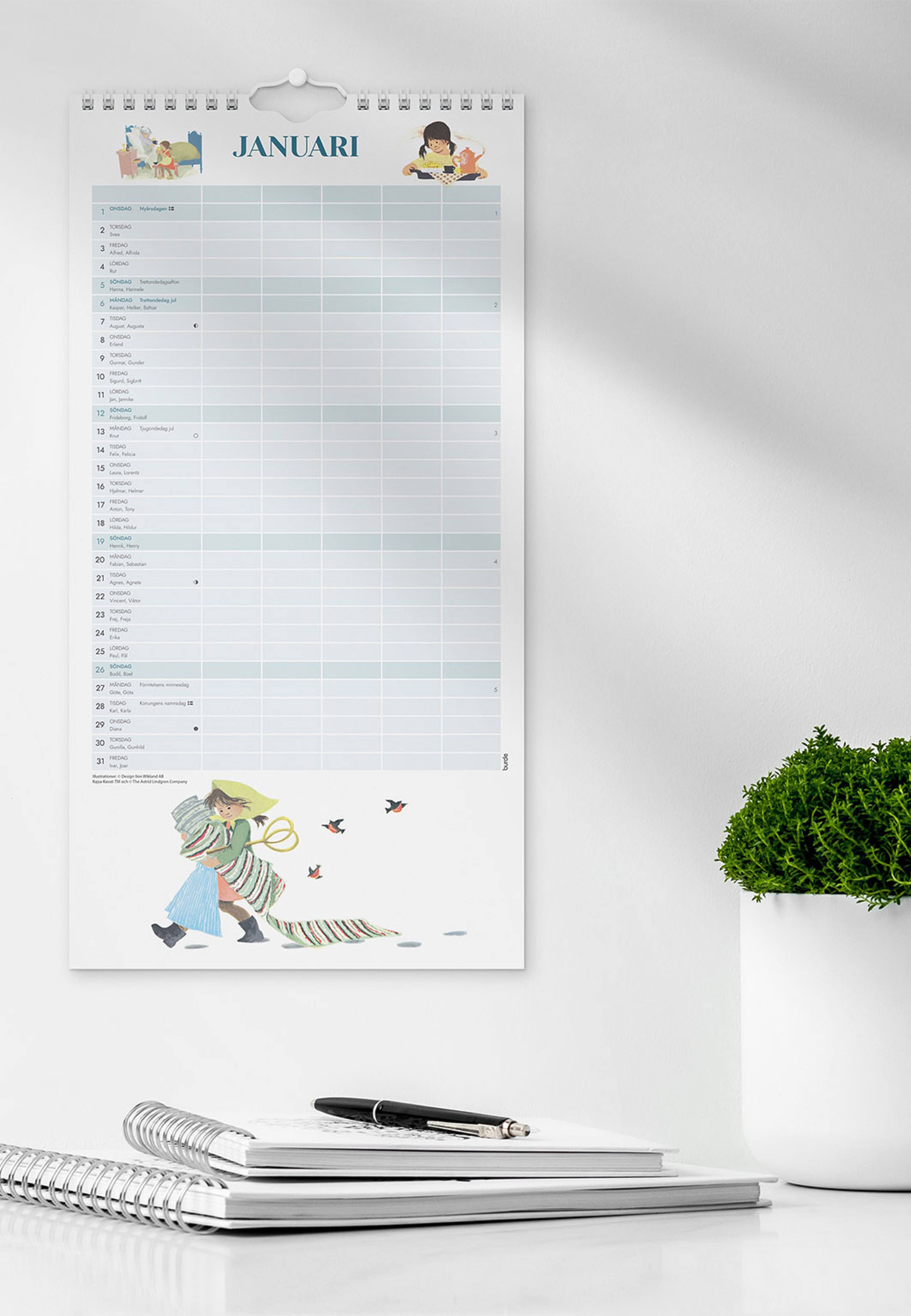 Familjekalender 2025 Ilon Wikland
