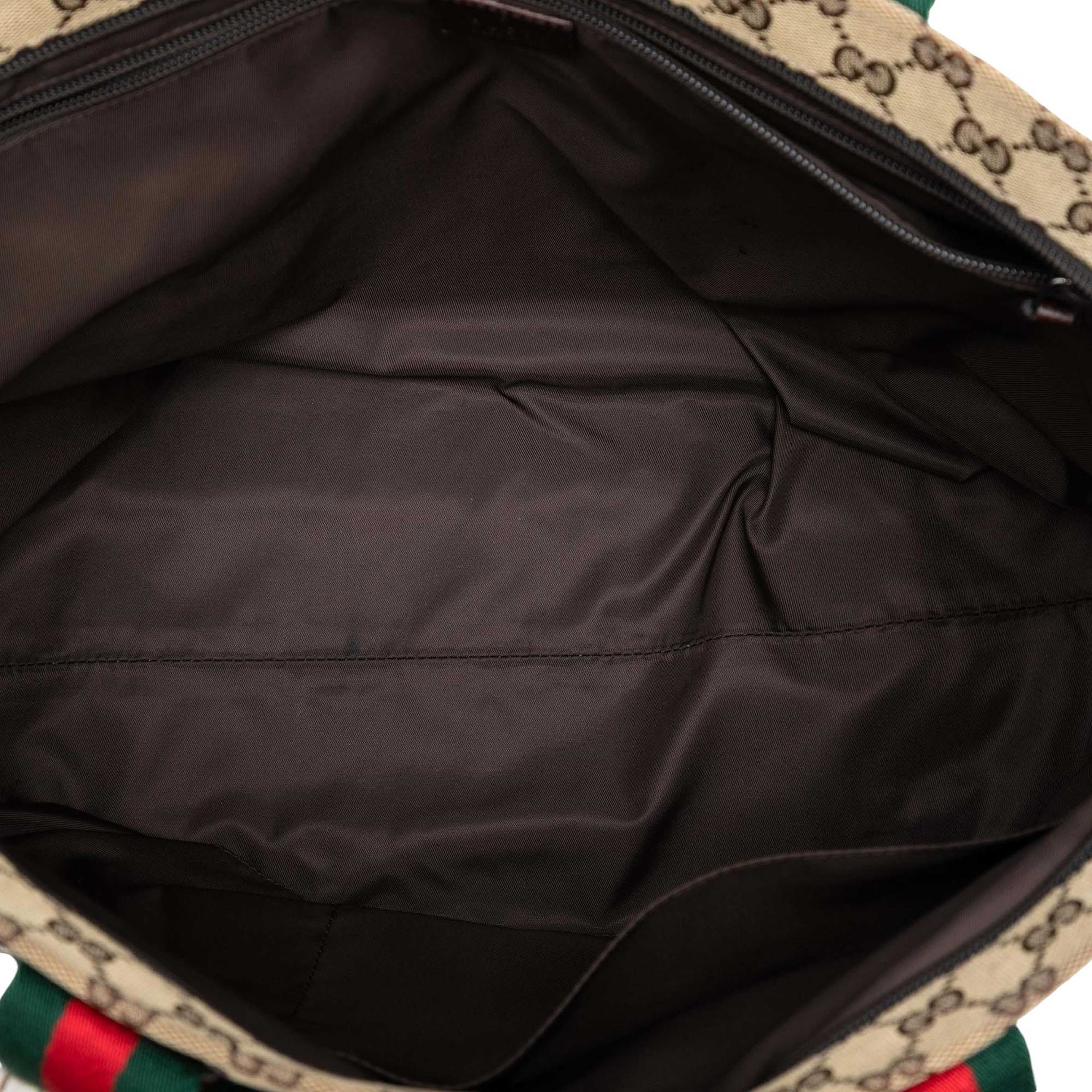 Gucci Gg Canvas Web Tote, från Luxclusif, i färgen beige. Klicka för att öppna bilden i stort format