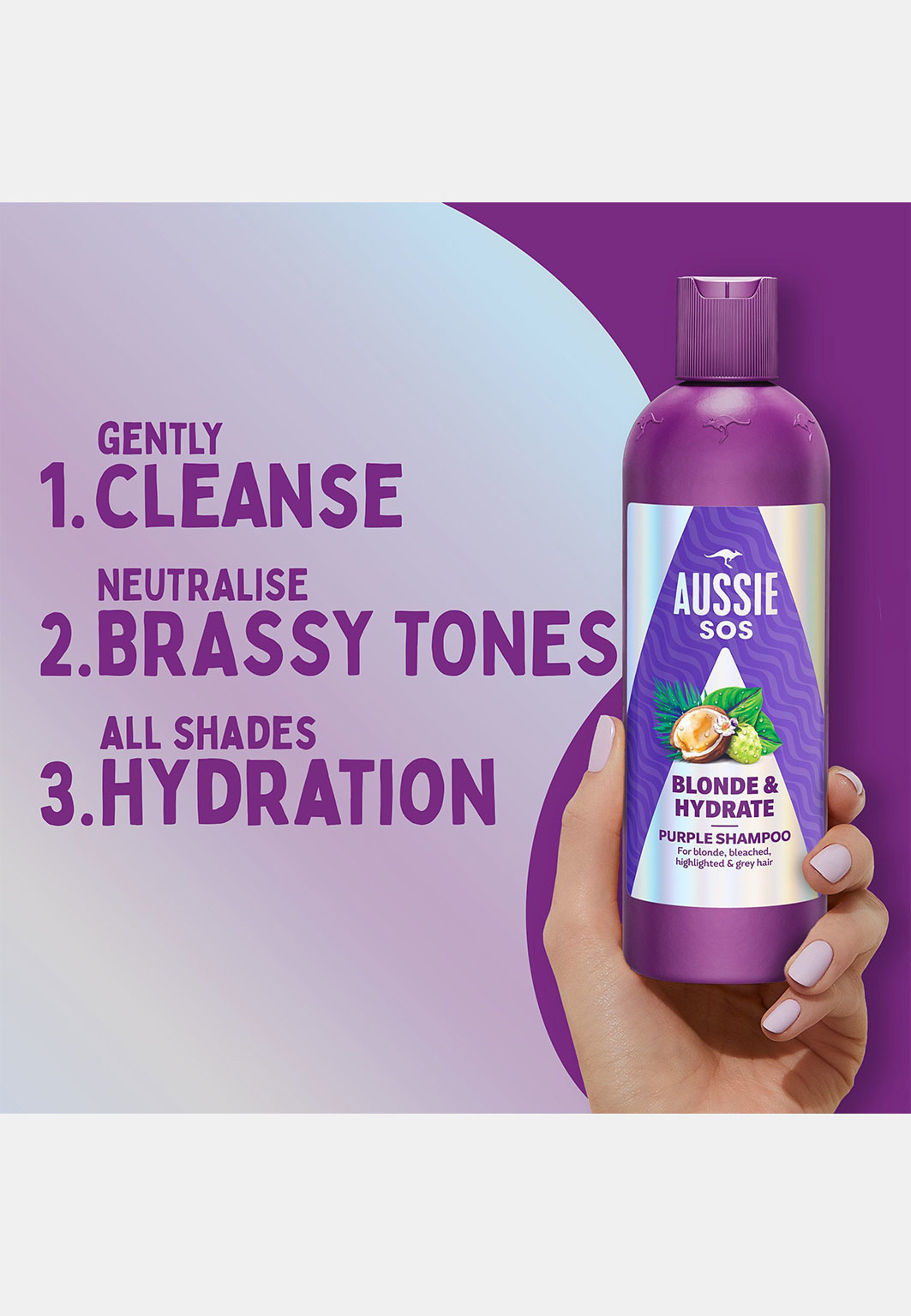 SOS Blonde & Hydrate Purple Schampo