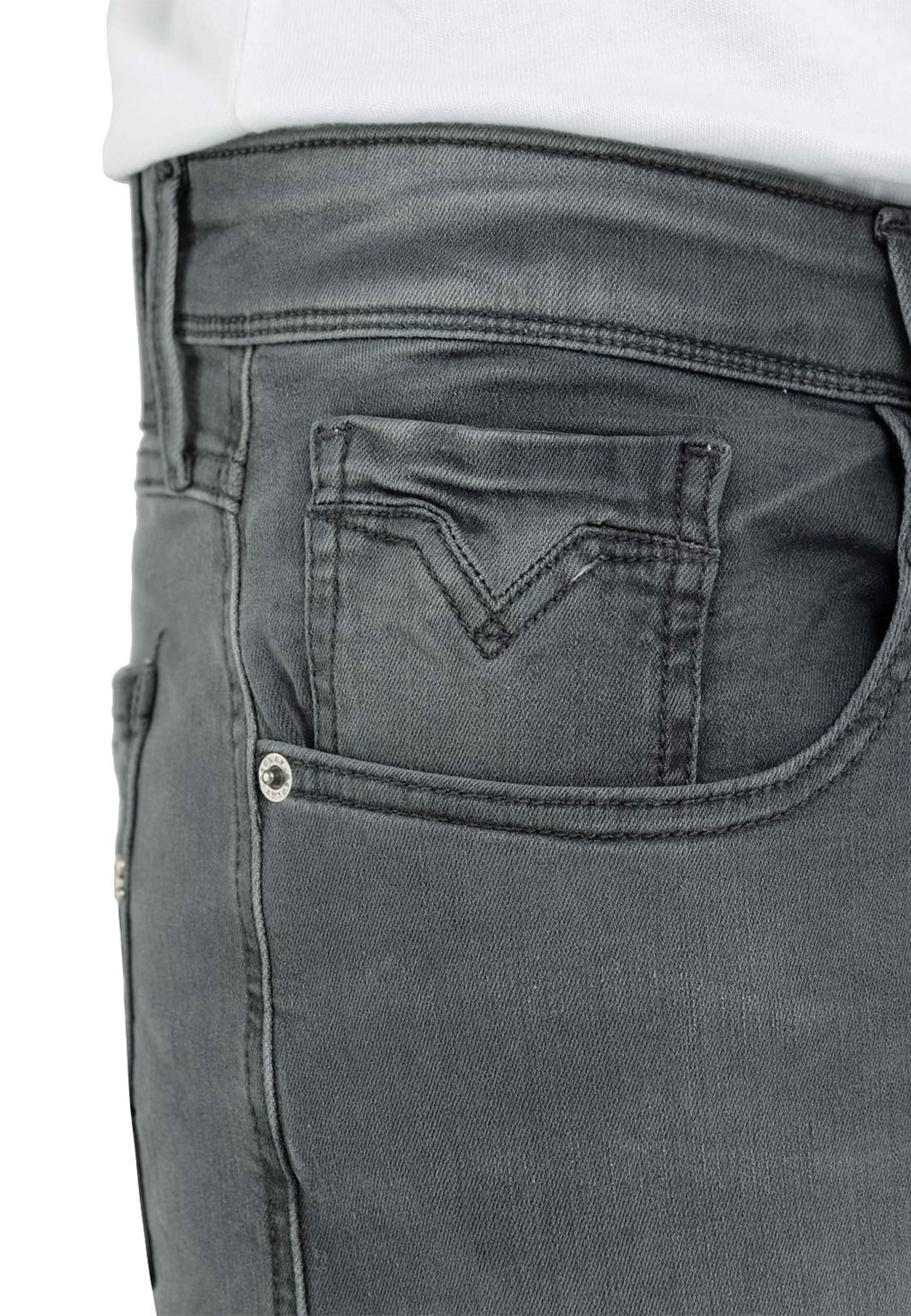 Anbass Slim Fit Jeans, från Replay, i färgen Medium Grey. Klicka för att öppna bilden i stort format
