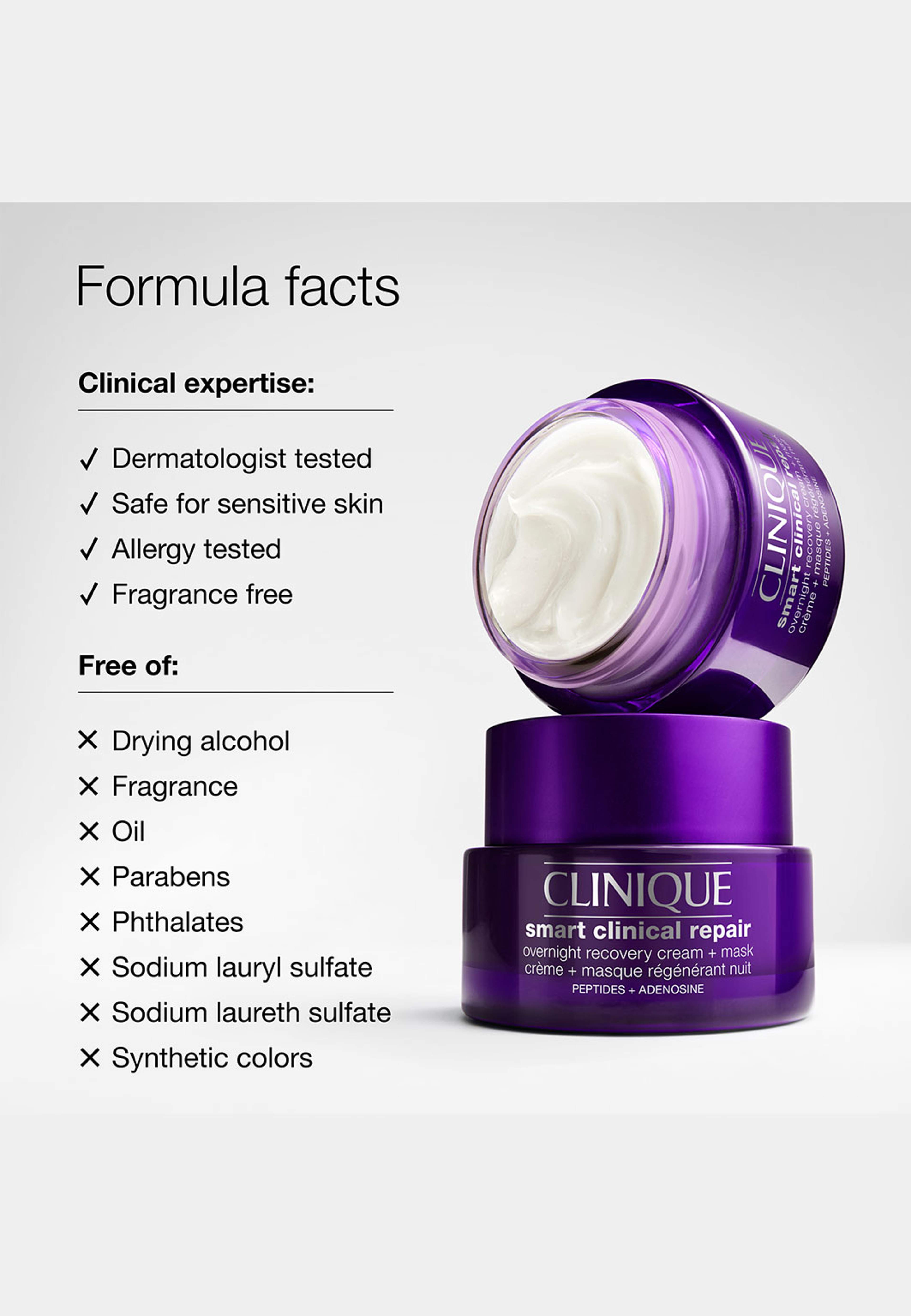 Smart Clinical Repair Overnight Recovery Cream and Mask