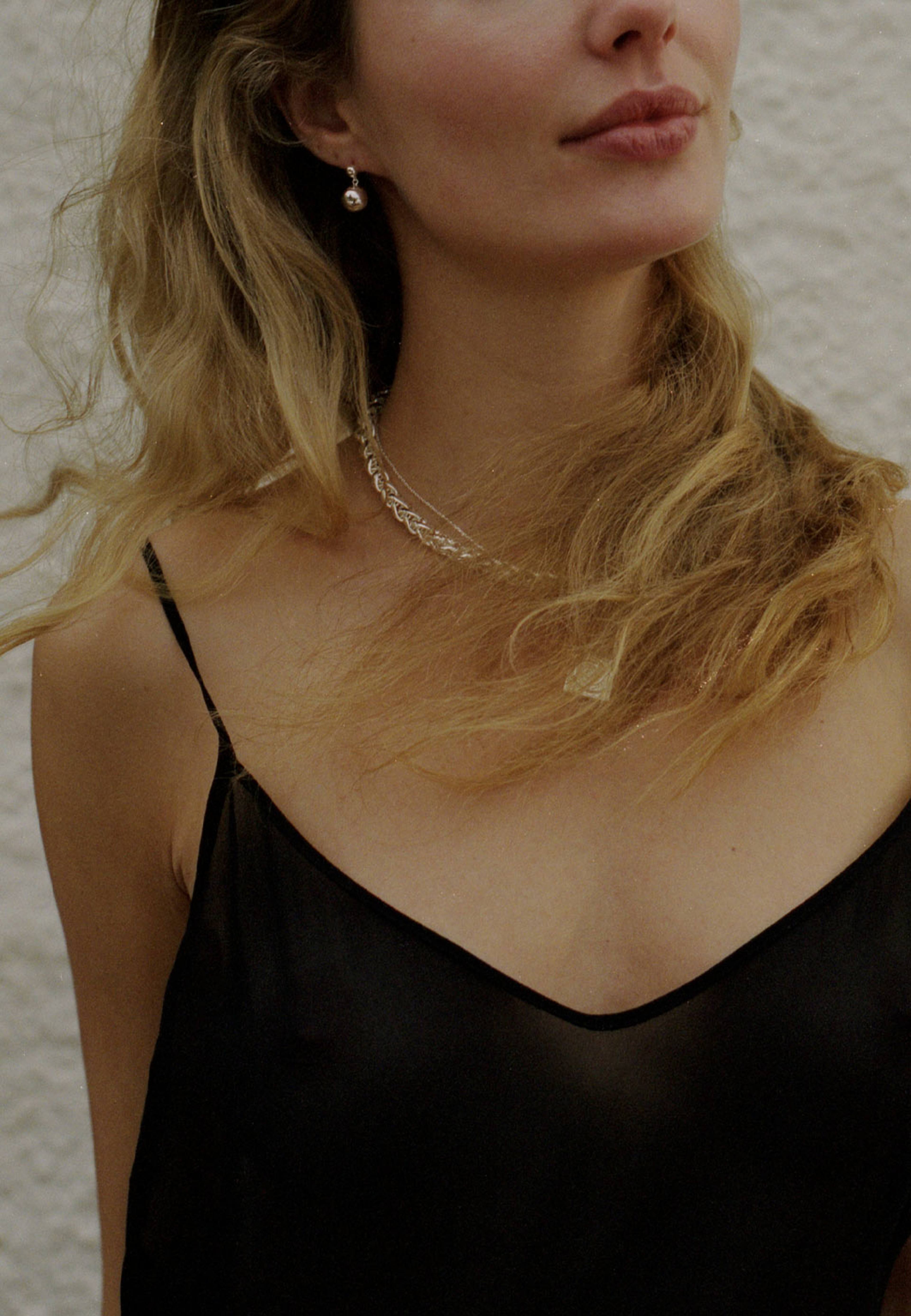Drop of Silver Earring