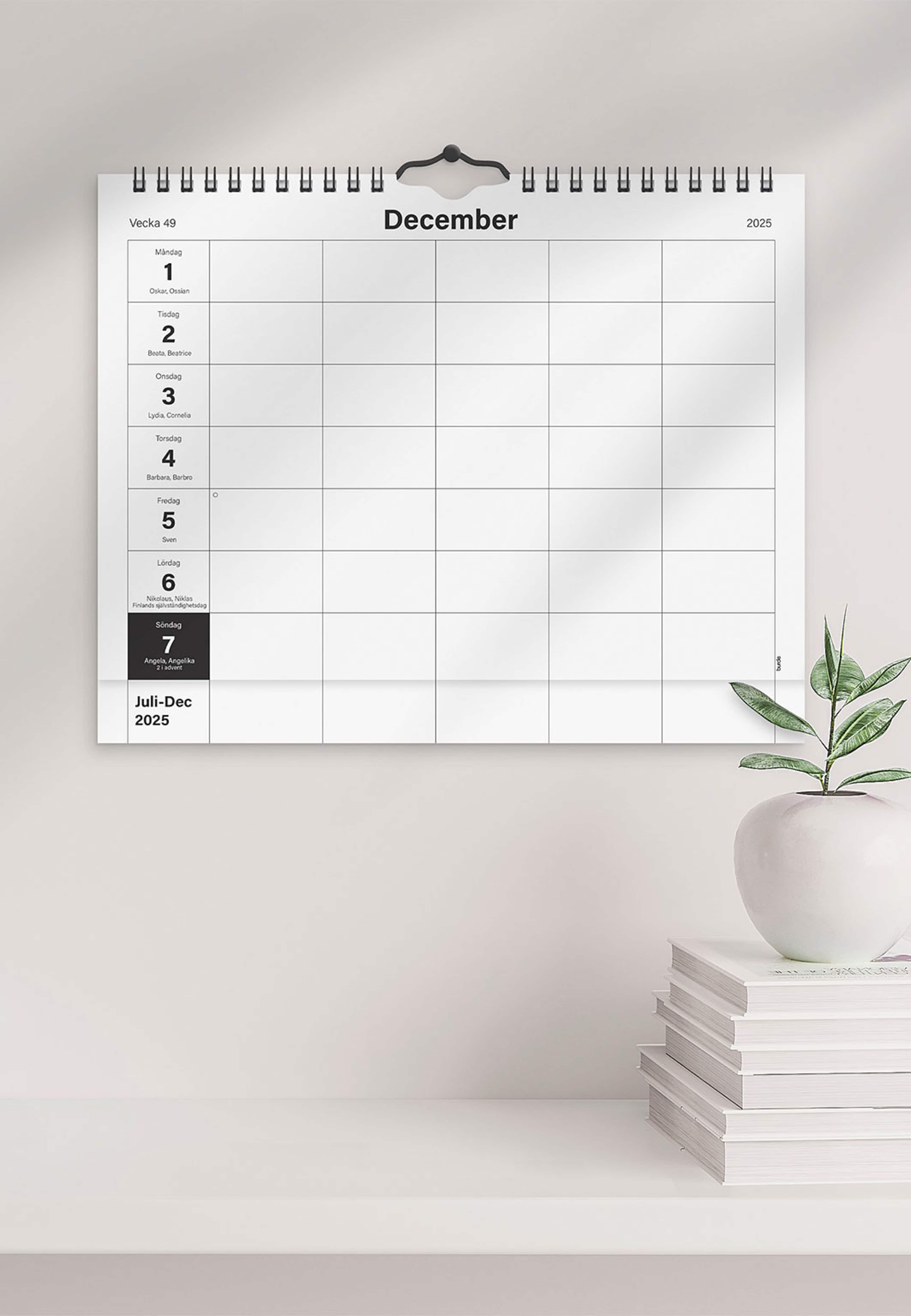 Väggkalender 25/26 Hemkalendern Clean