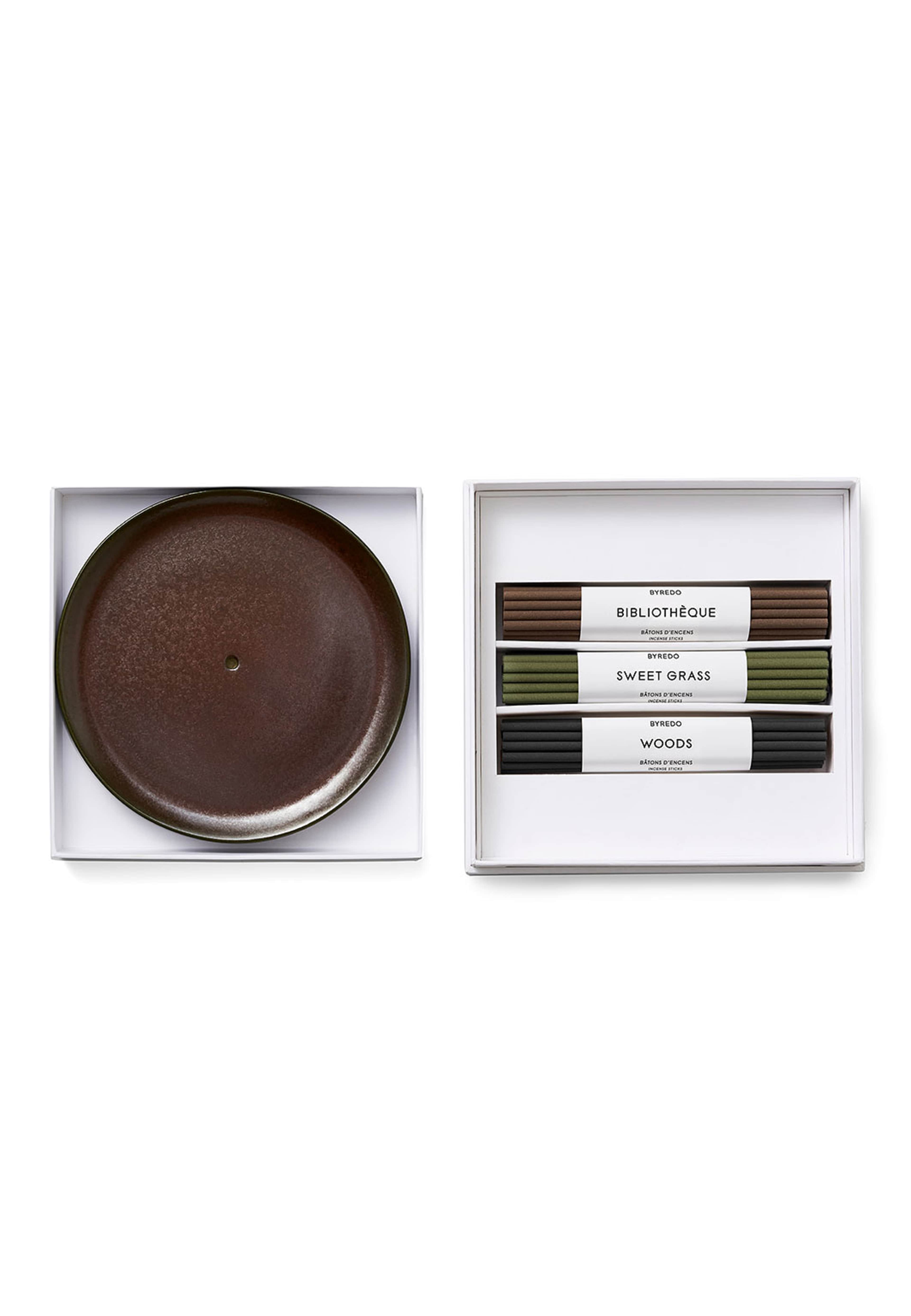 TROIS ENCENS - Incense sticks gift set Biliothèque, Sweet Grass, Woods