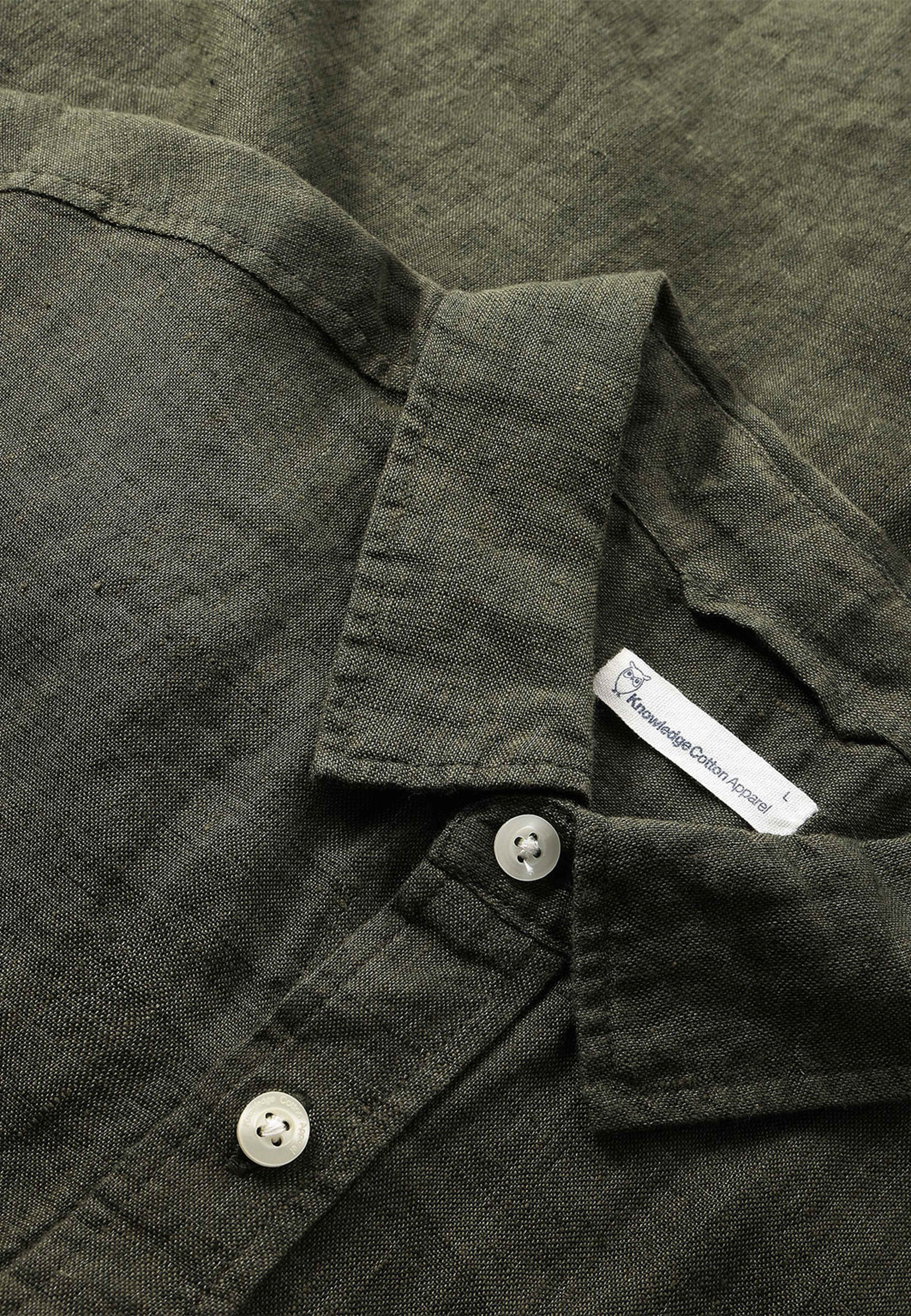 Regular linen short sleeve shirt