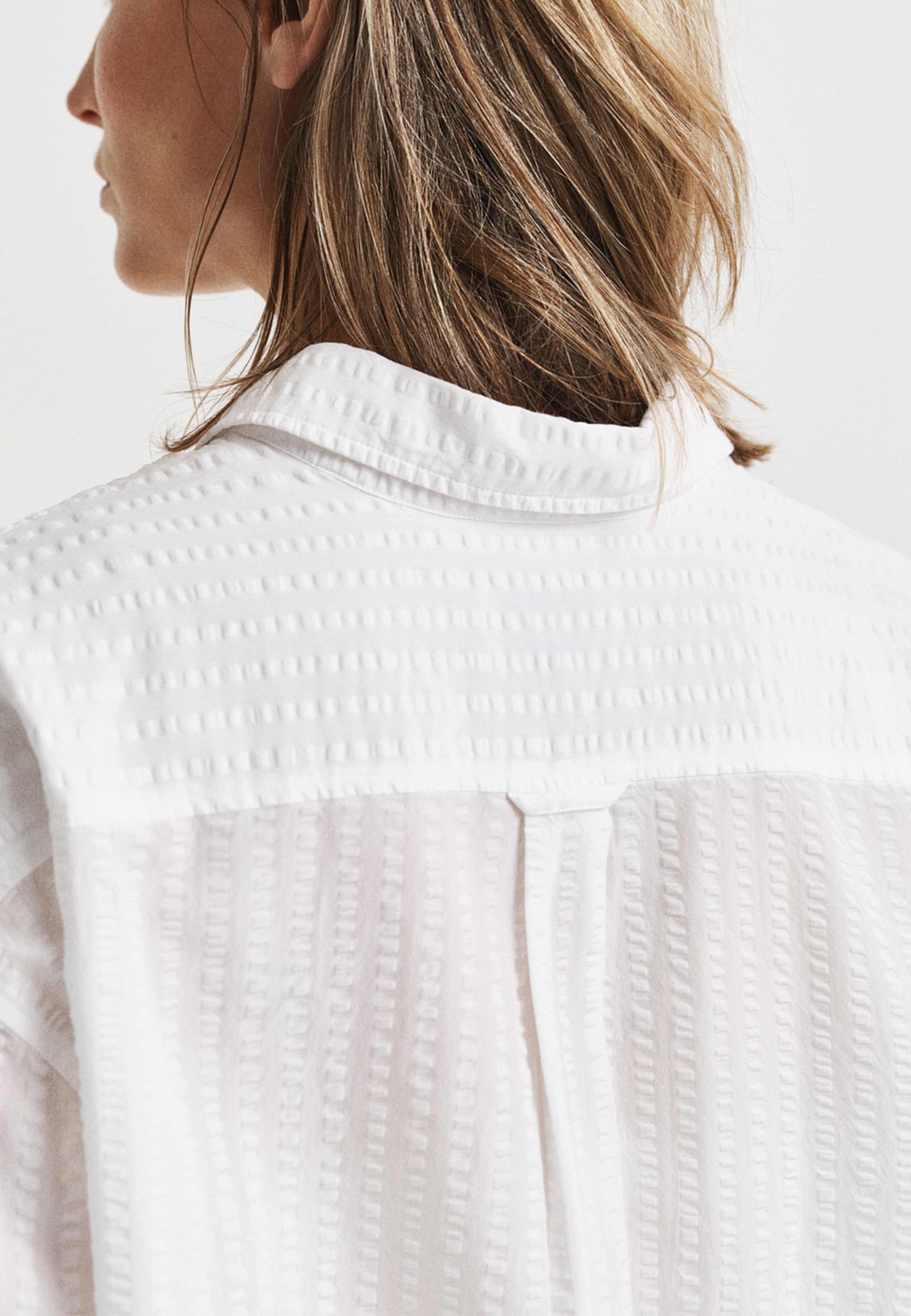 Relaxed Fit Tonal Striped Seersucker Shirt