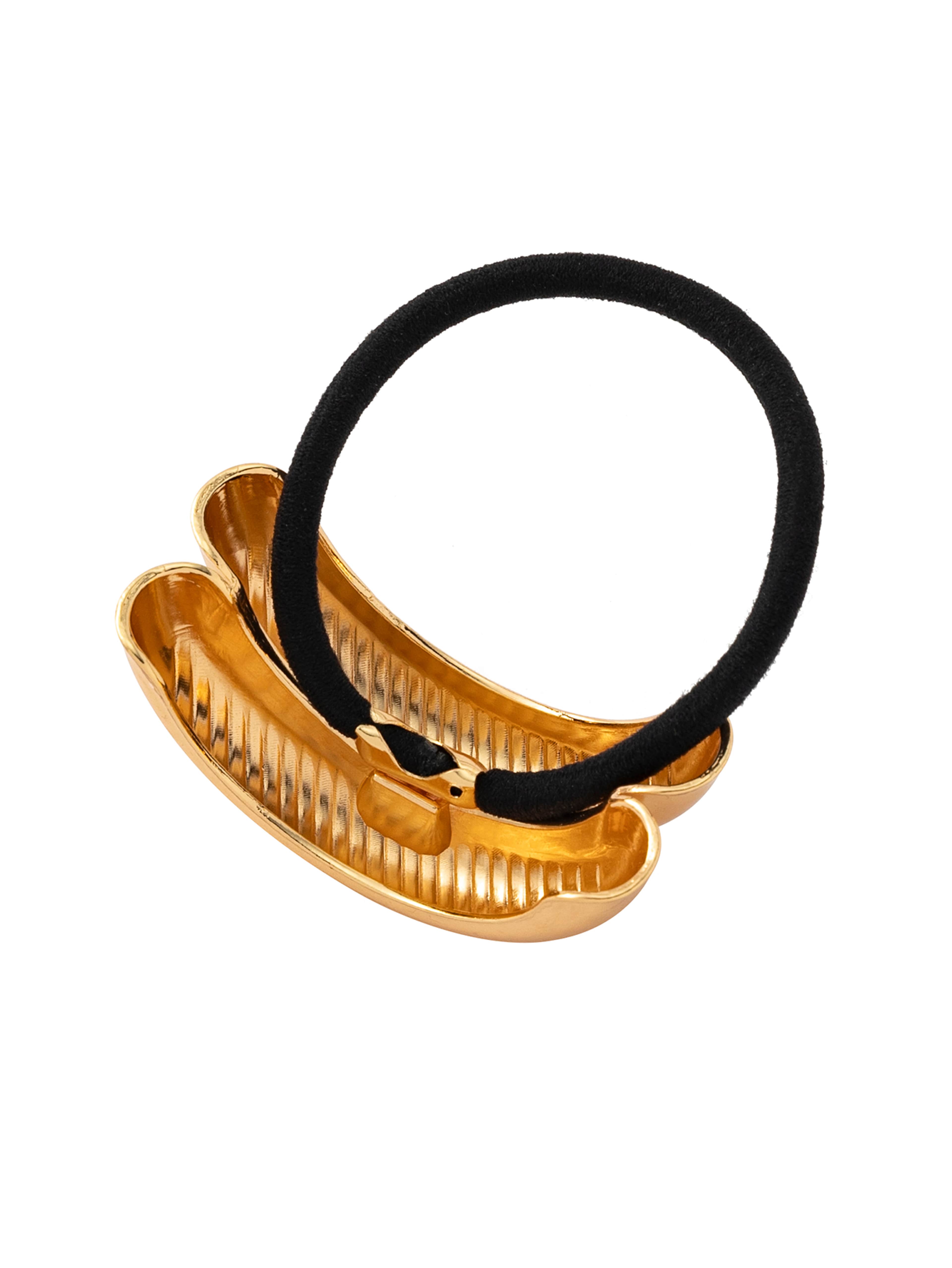 Hårsnodd EMMY, från Appear, i färgen Gold. Klicka för att öppna bilden i stort format