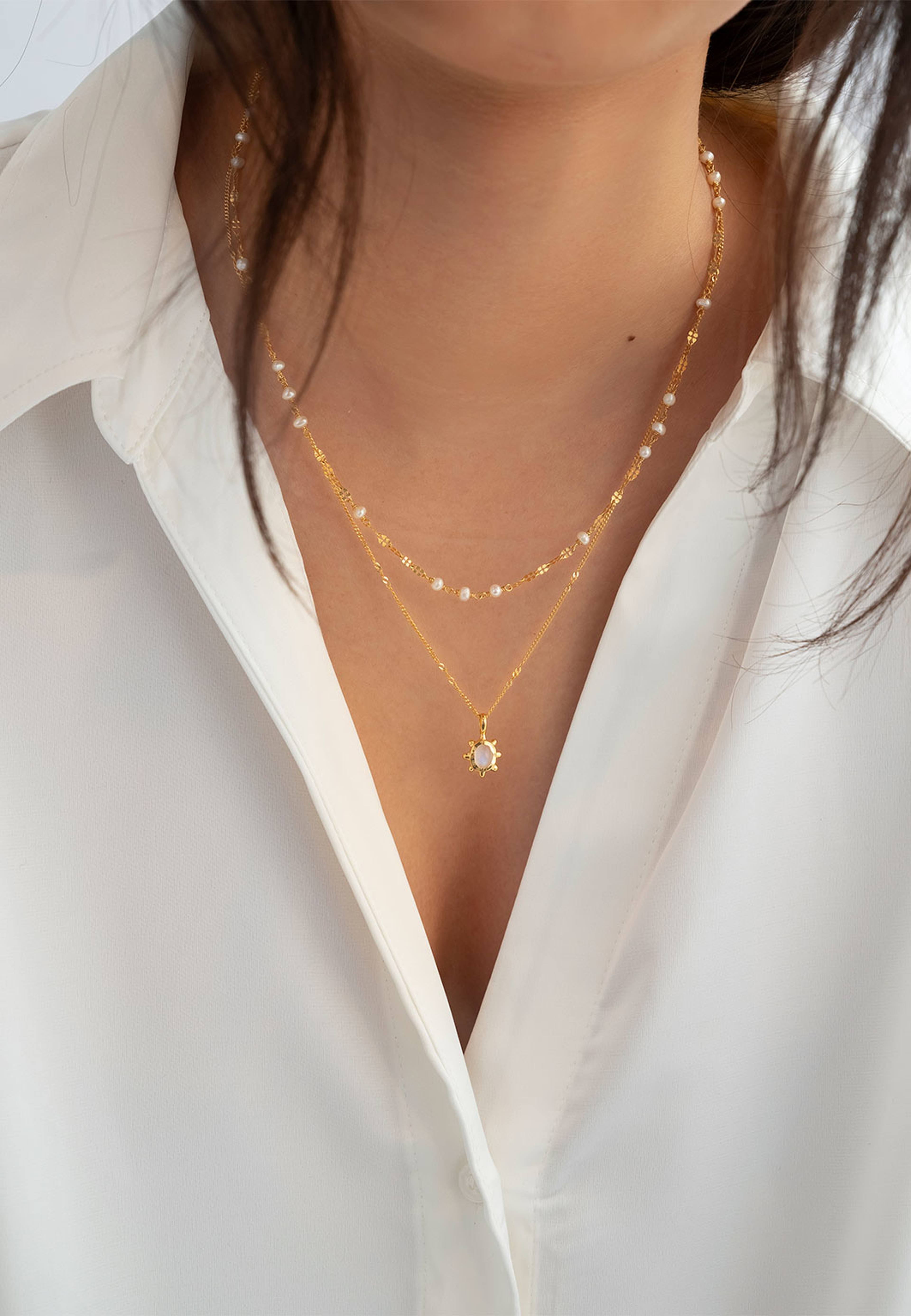 Florentina Necklace Gold Moonstone