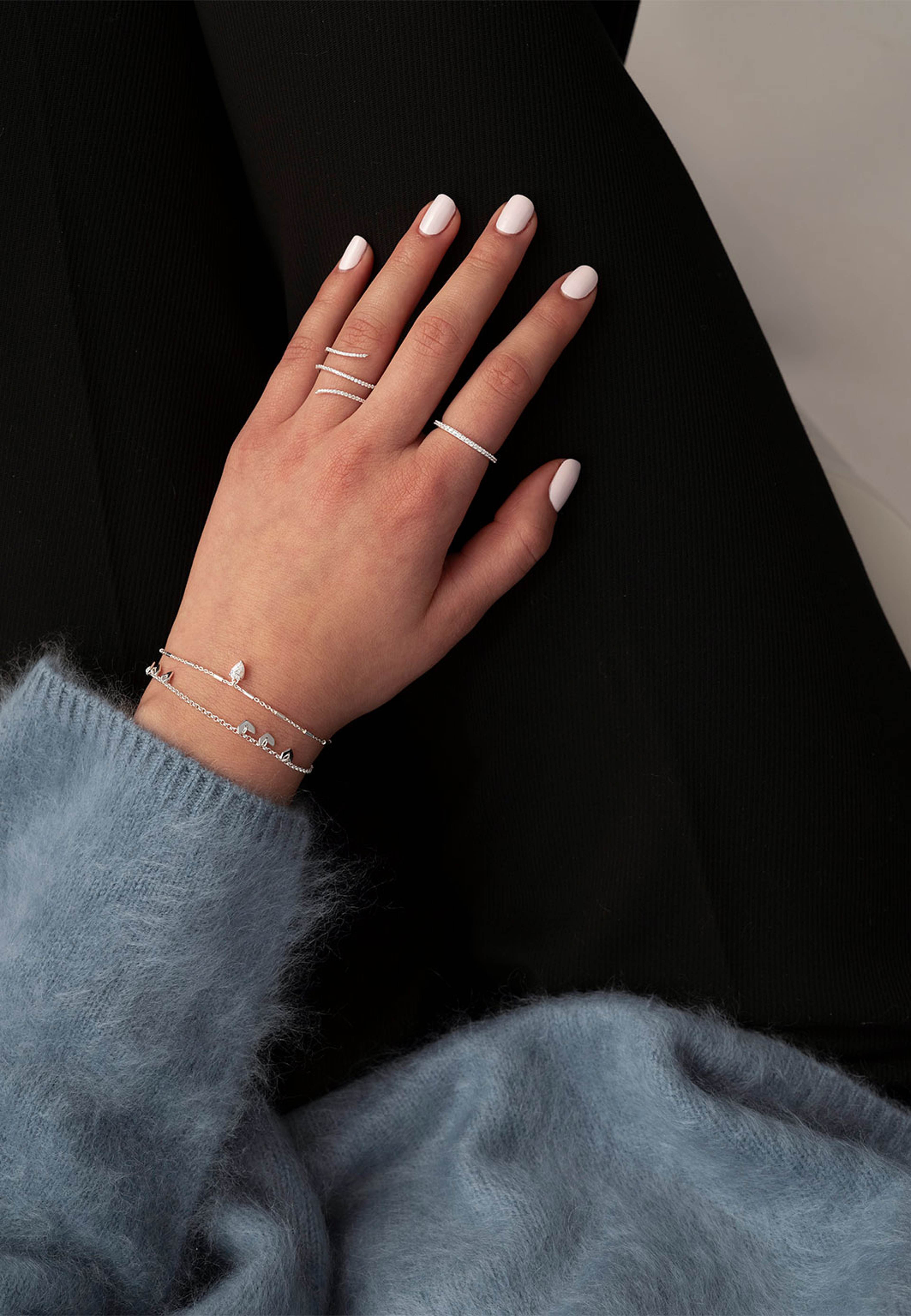 Sparkle Wrap Ring Silver