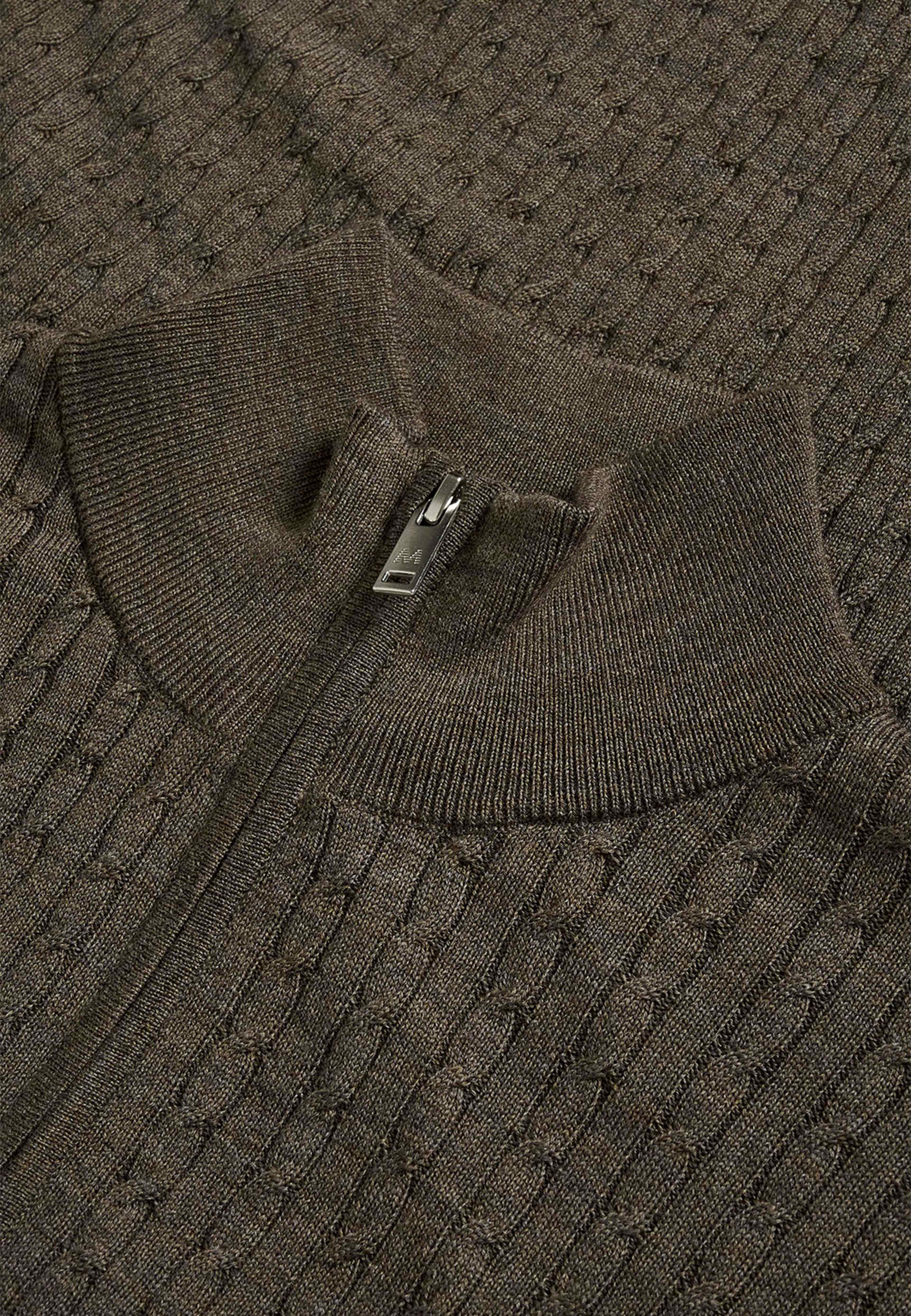 MAmason SZ cabel Pullover, från Matinique, i färgen Brown Soil Melange.