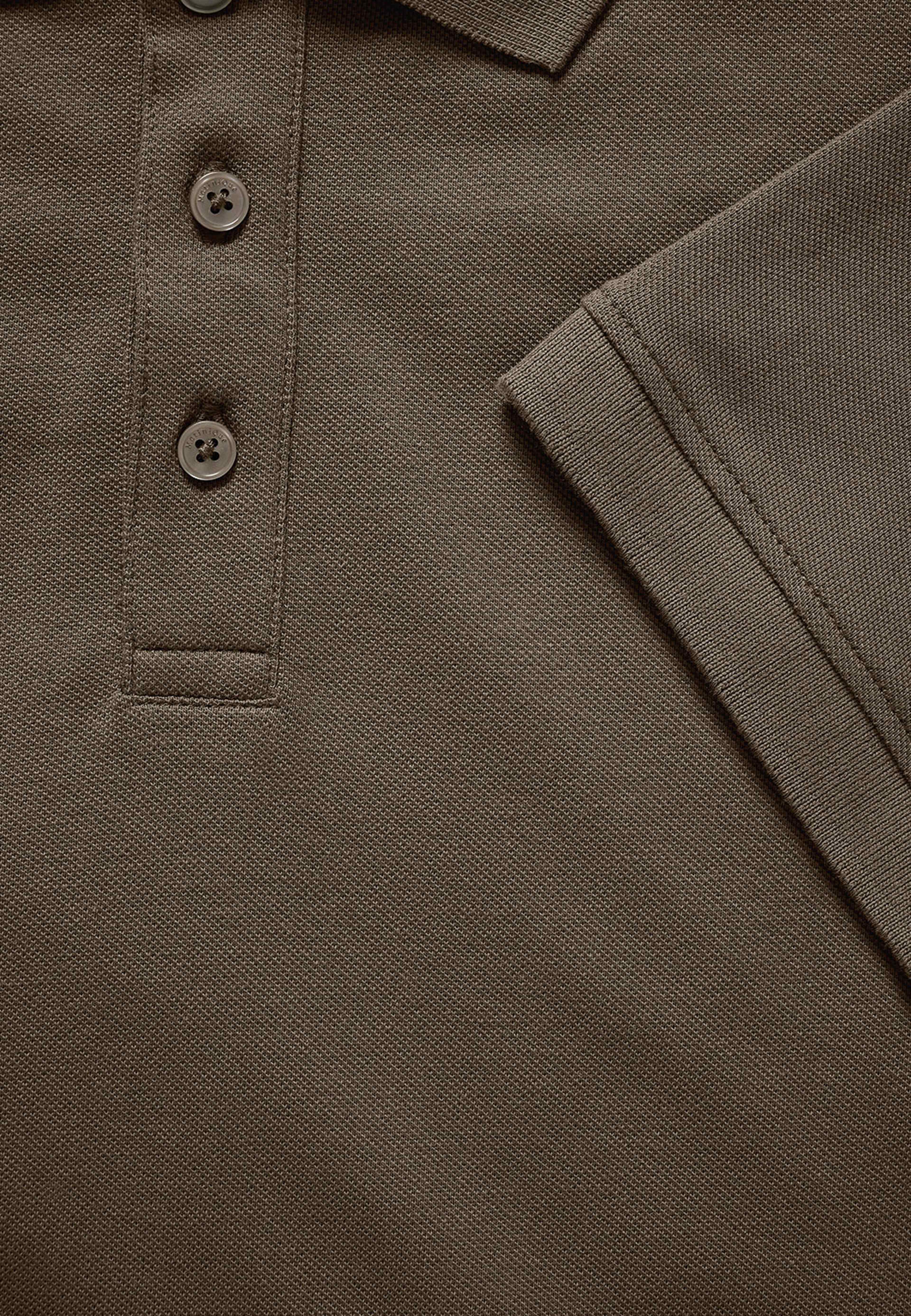 MApoleo Melange Poloshirt, från Matinique, i färgen Dark Brown. Klicka för att öppna bilden i stort format