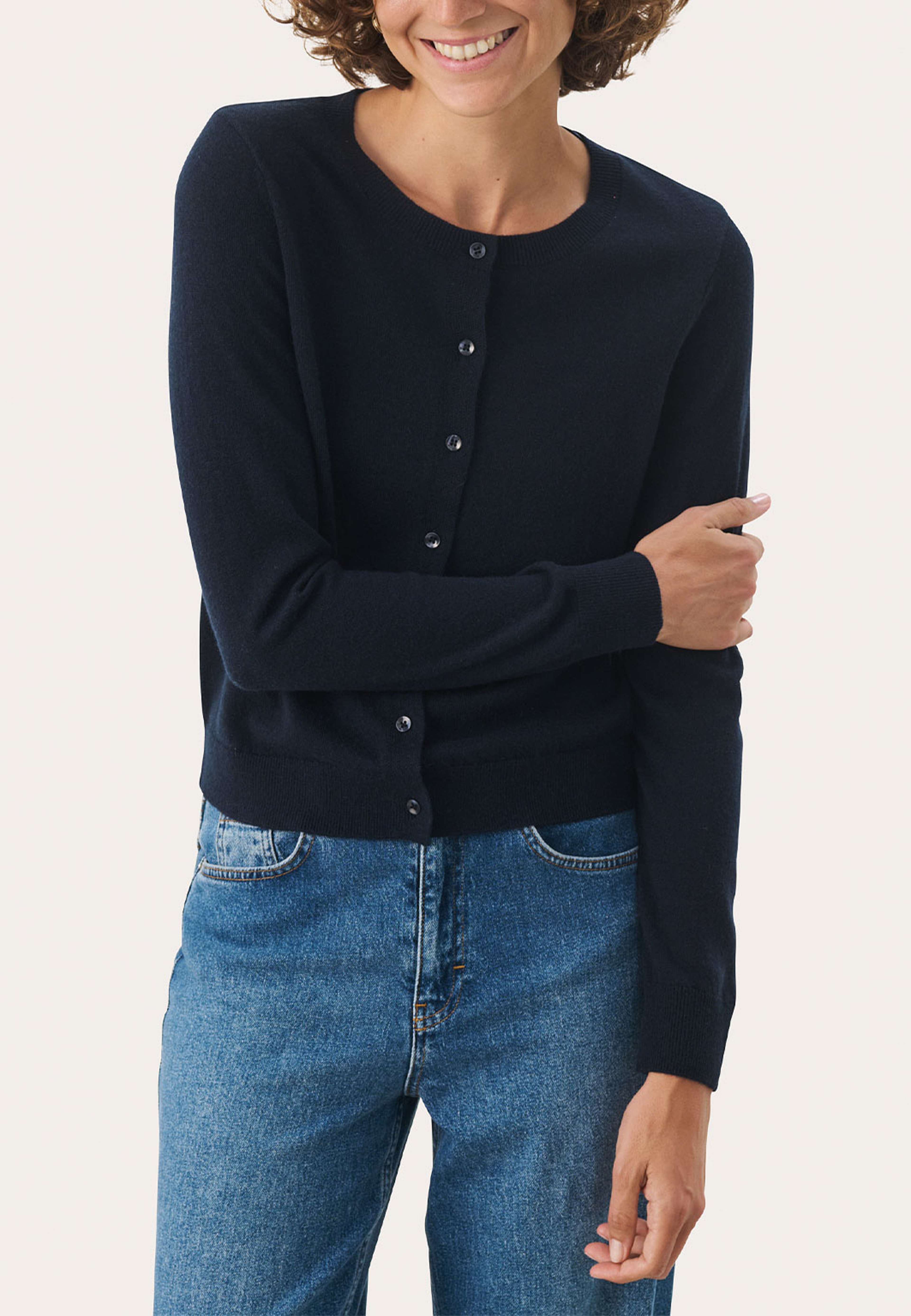 EllahPW Cardigan, från Part Two, i färgen Night Sky. Klicka för att öppna bilden i stort format