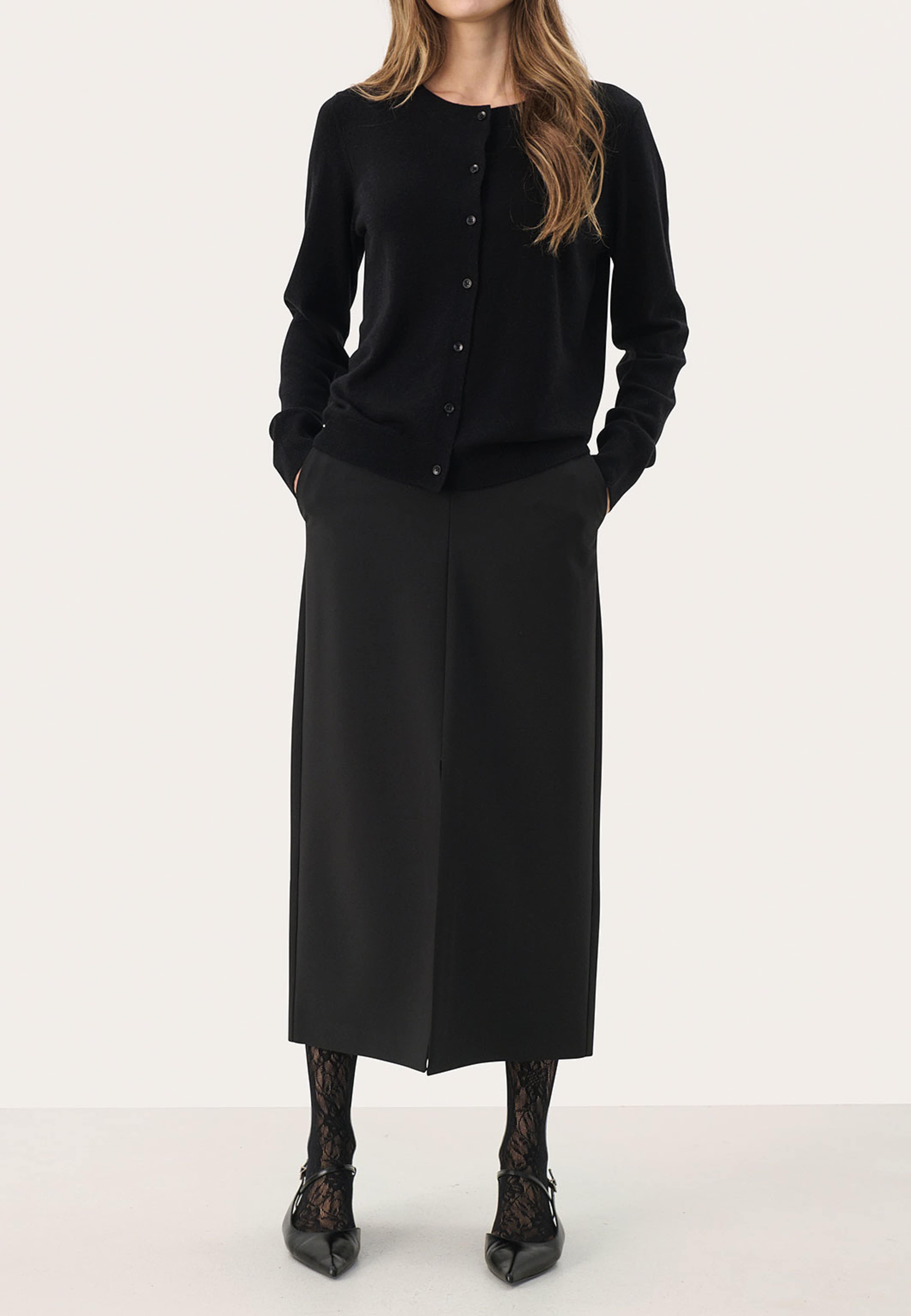 EllahPW Cardigan, från Part Two, i färgen Black. Klicka för att öppna bilden i stort format