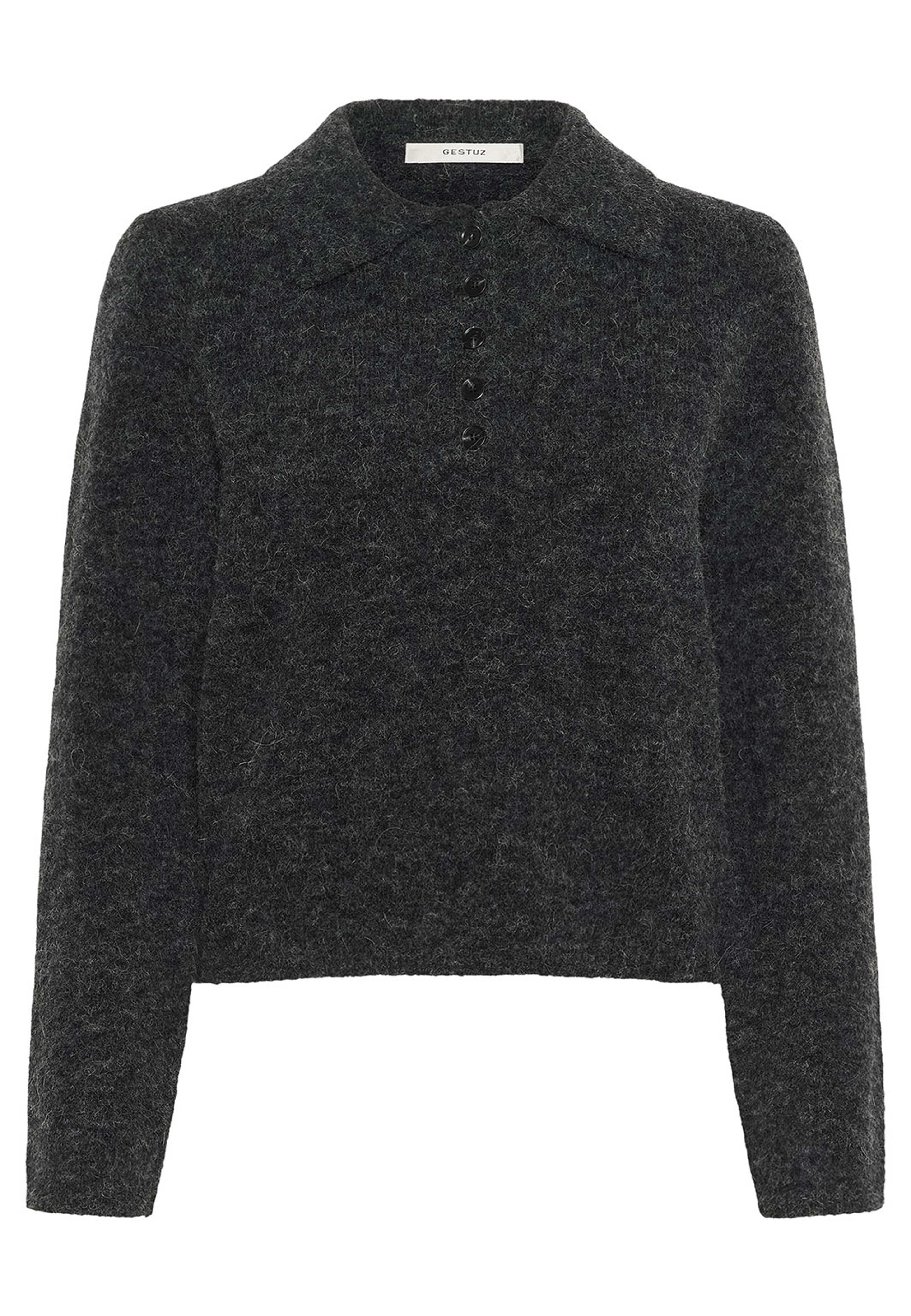 GZalpha Pullover, från Gestuz, i färgen Charcoal Melange.