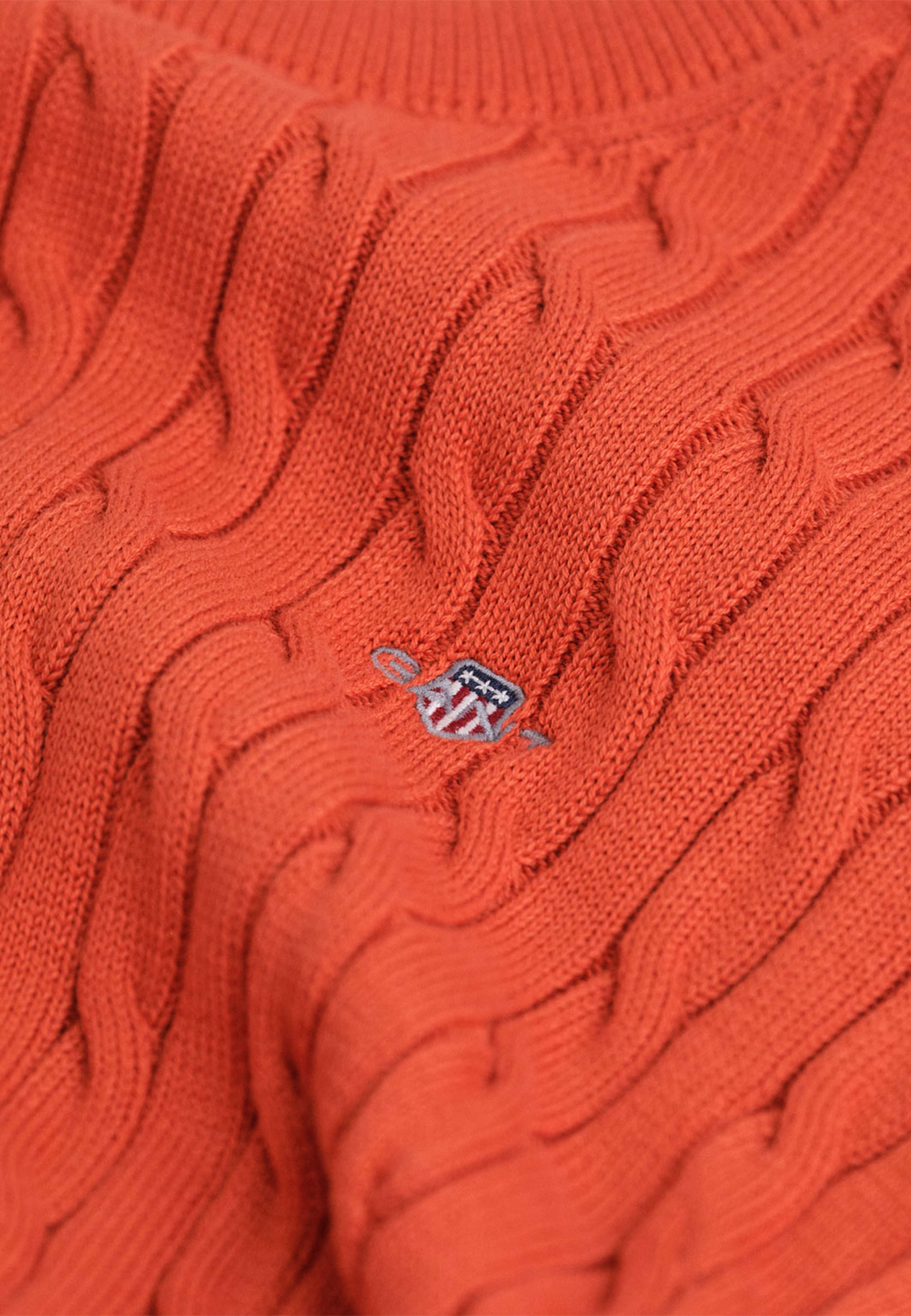 Gant Knitwear Shield Cotton Cable C-Neck