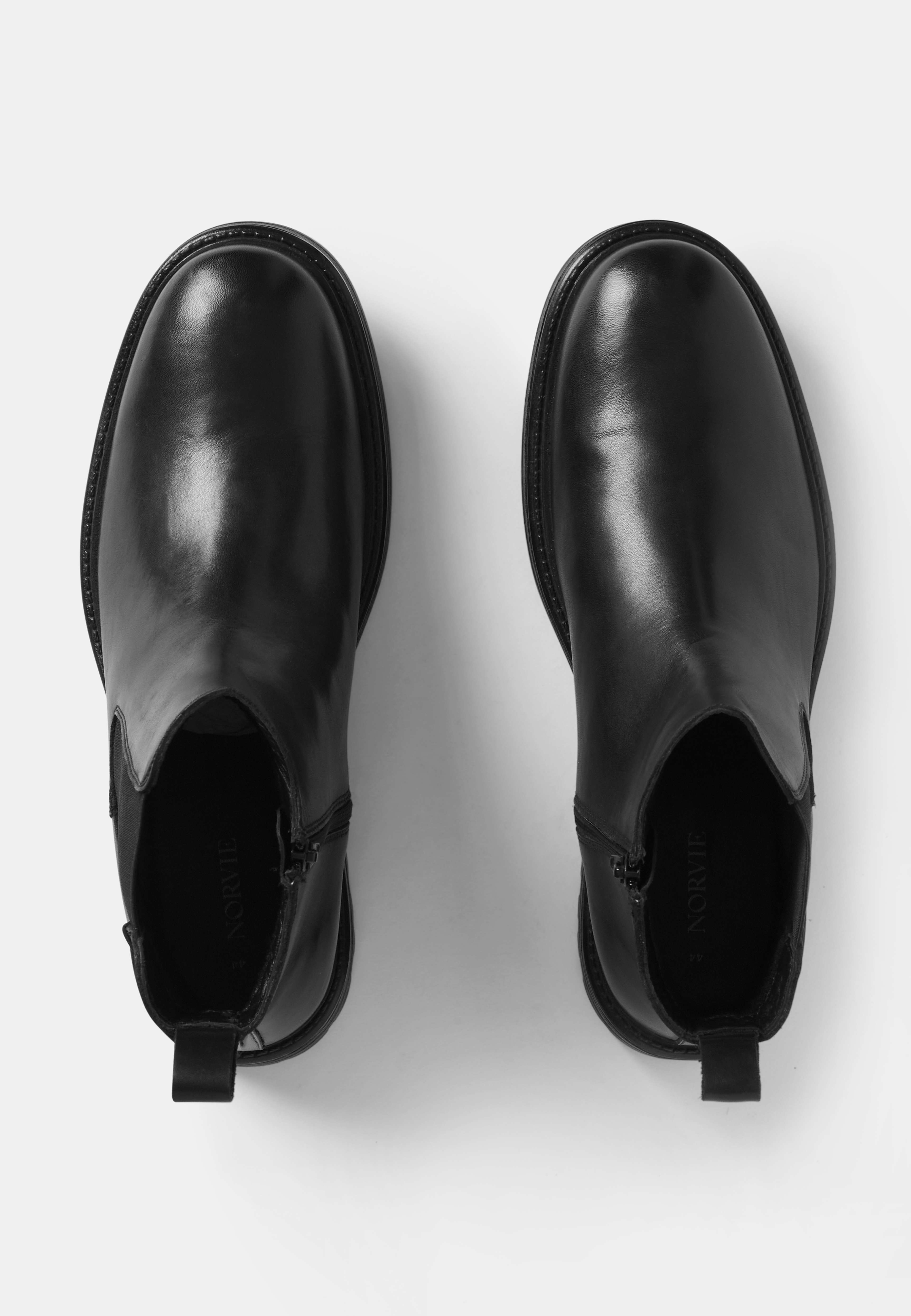 Chelsea boots i skinn