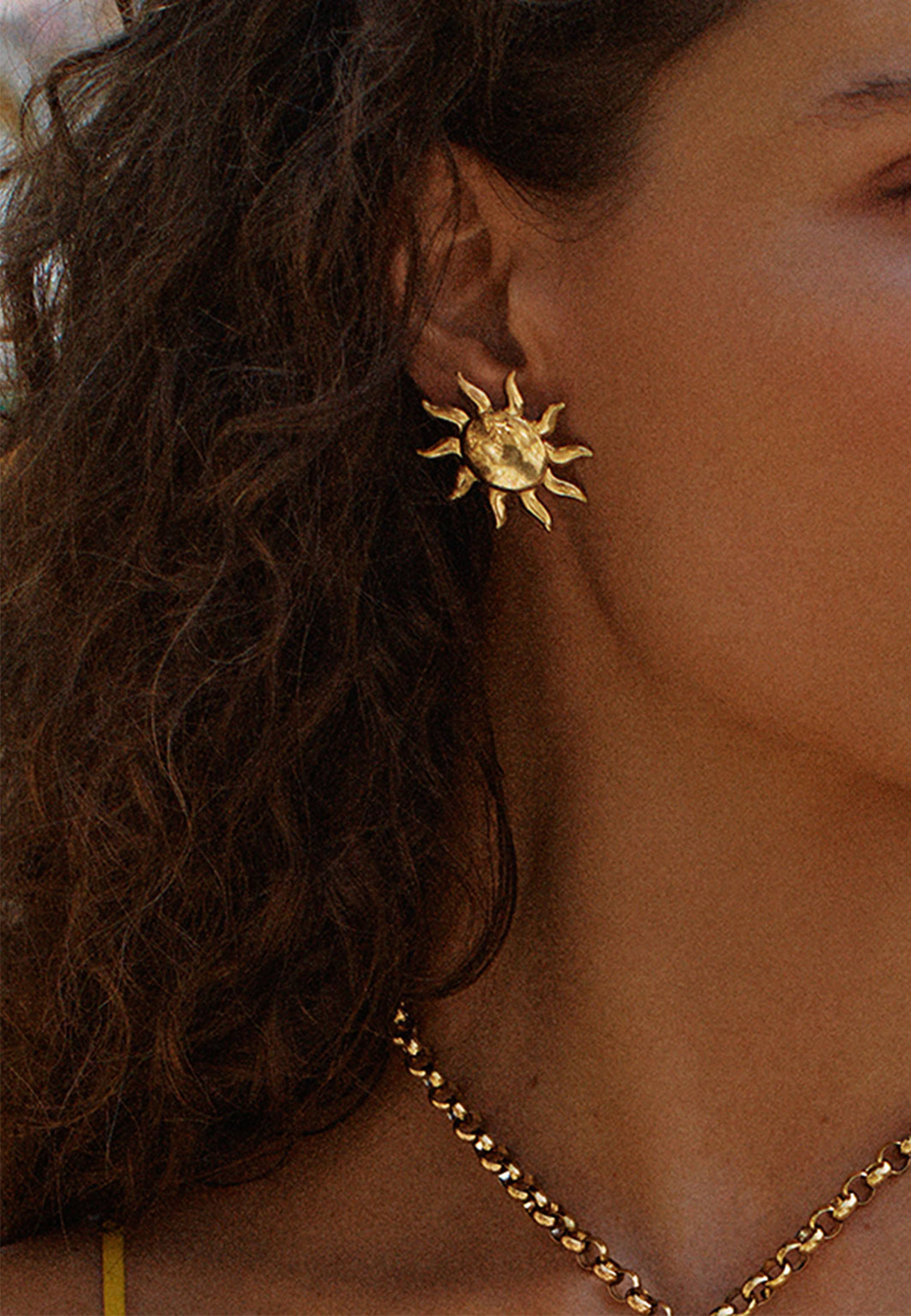 Sun Studs L Gold