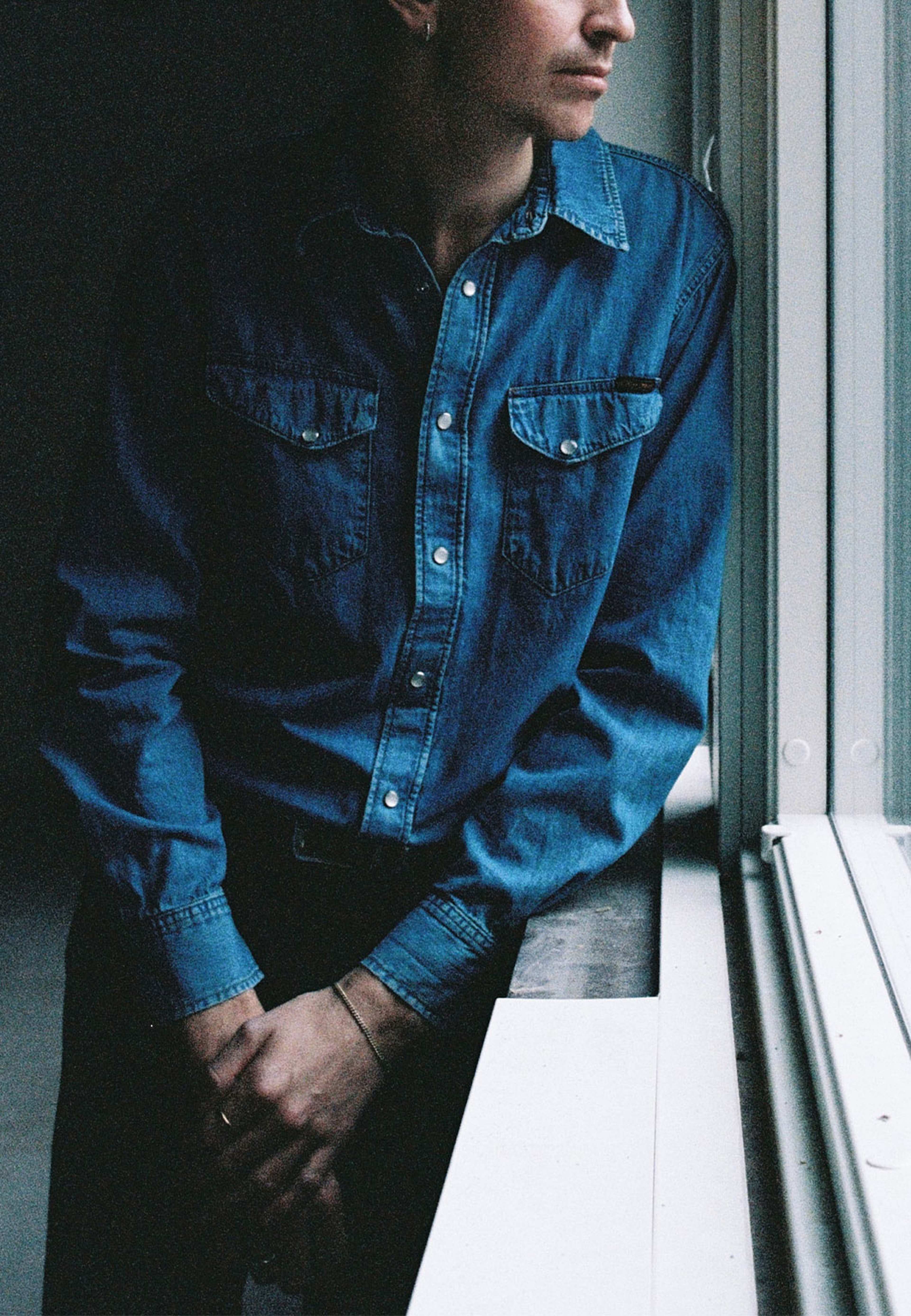 Gunnar Light Used Denim Shirt Light Blue