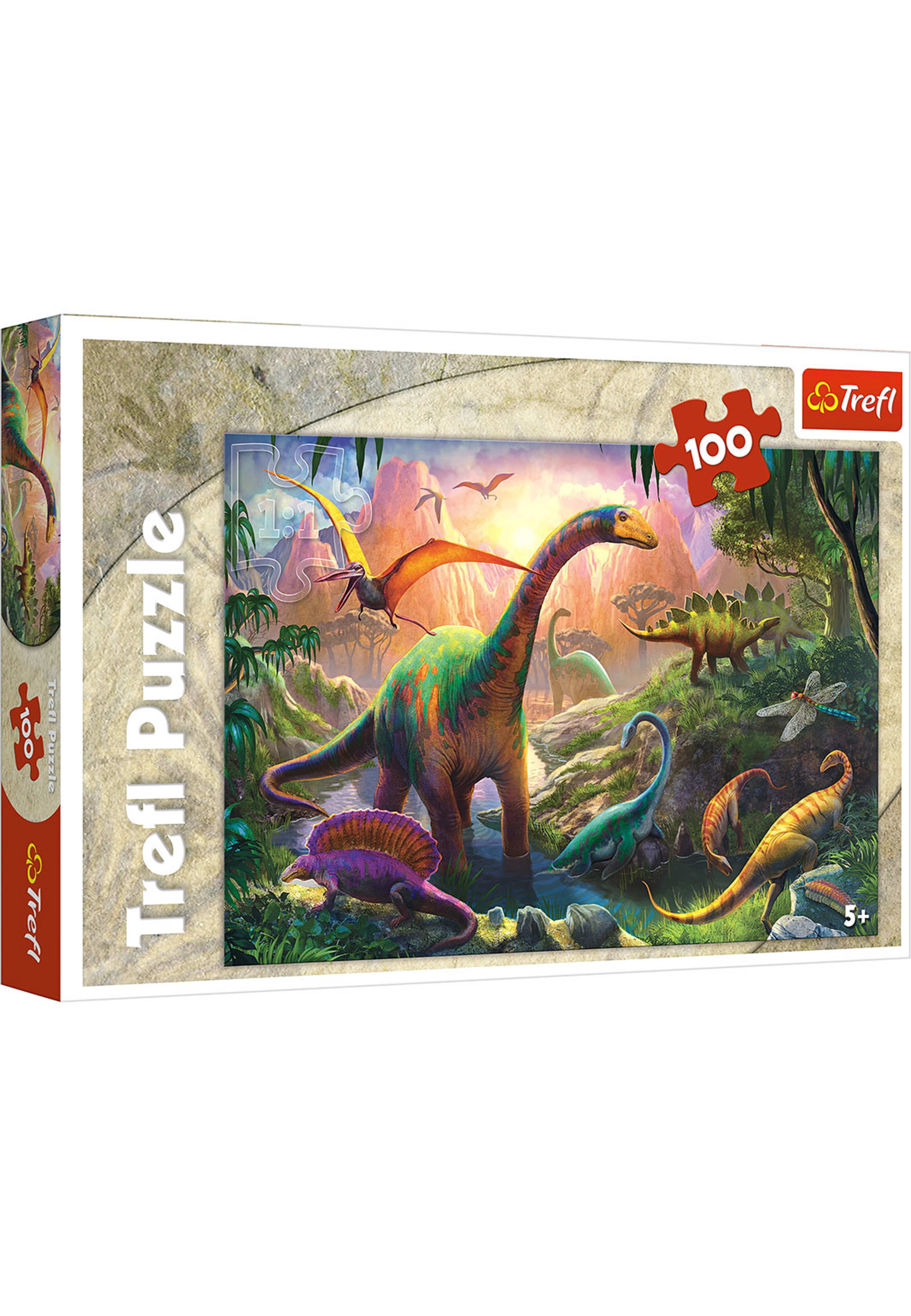 100 Bitar Dinosaurs' Land, från Trefl. Klicka för att öppna bilden i stort format